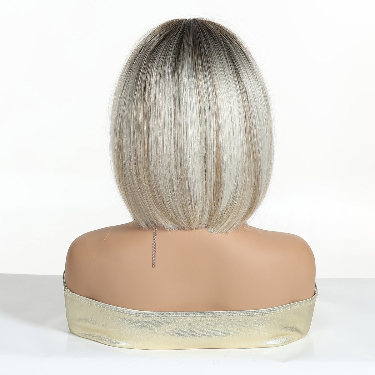 Platinum Blonde Bob Wig with Fringe Wig - MARKETPLACE - Milk & Honey Wigs