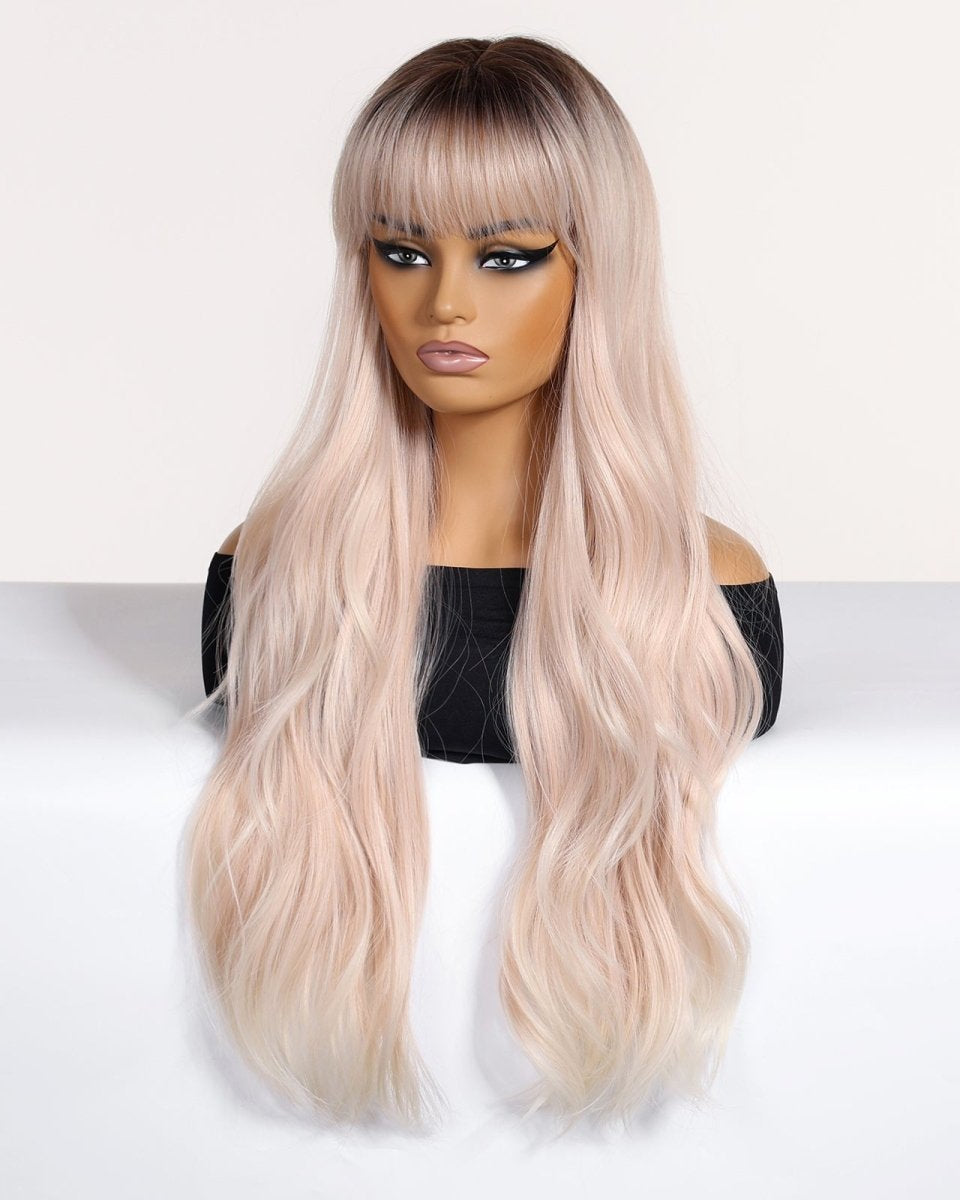 Platinum Blonde Ombre Wig with Fringe - MARKETPLACE - Milk & Honey Wigs