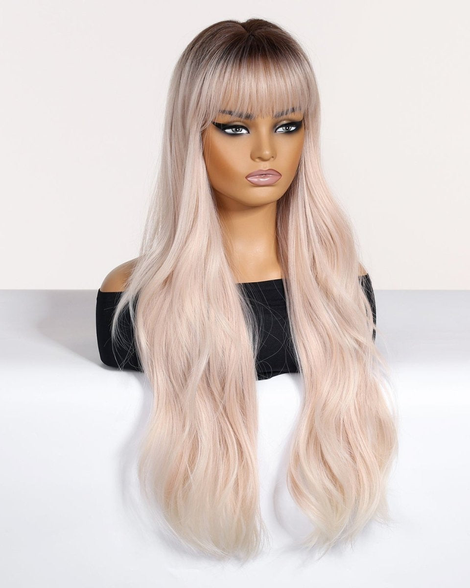 Platinum Blonde Ombre Wig with Fringe - MARKETPLACE - Milk & Honey Wigs