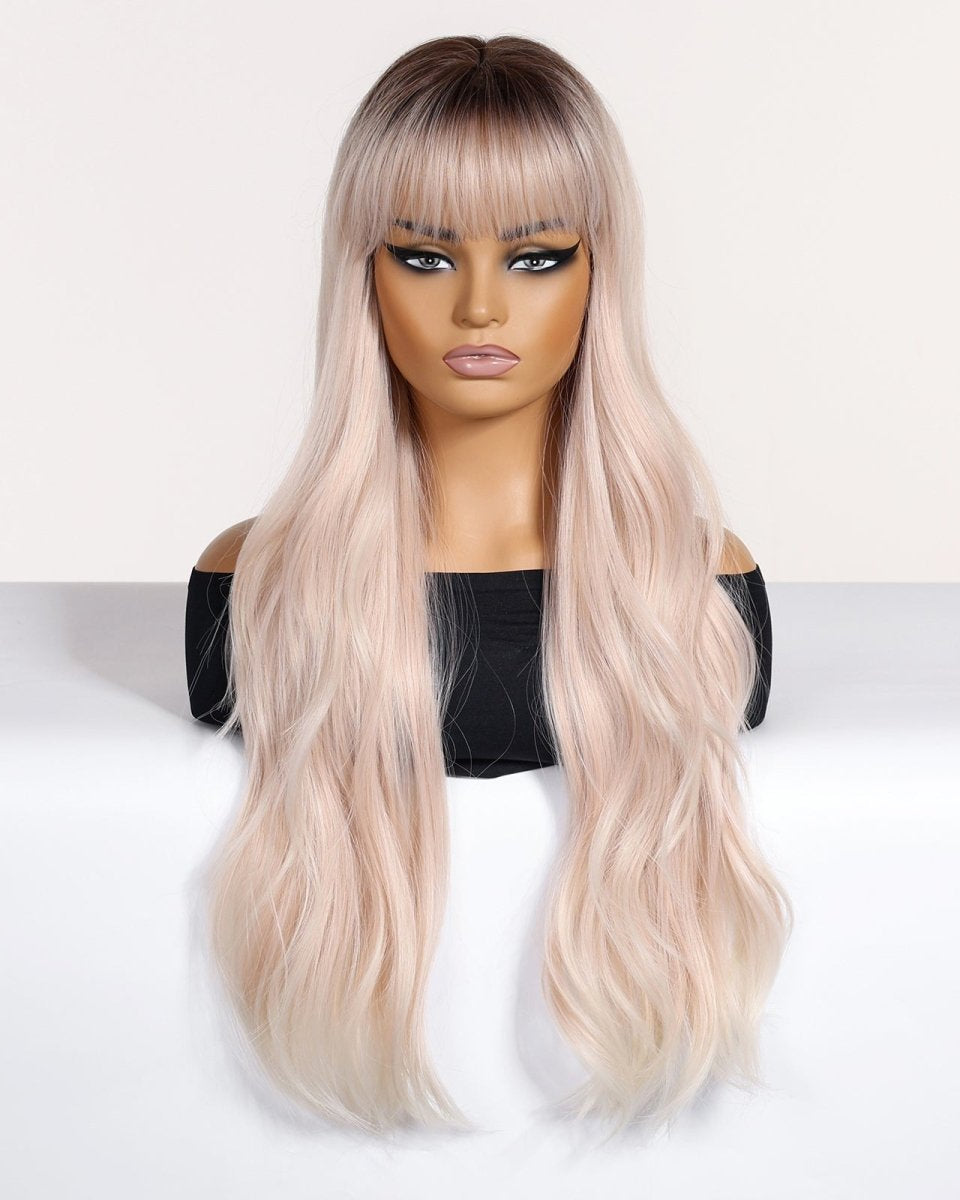 Platinum Blonde Ombre Wig with Fringe - MARKETPLACE - Milk & Honey Wigs