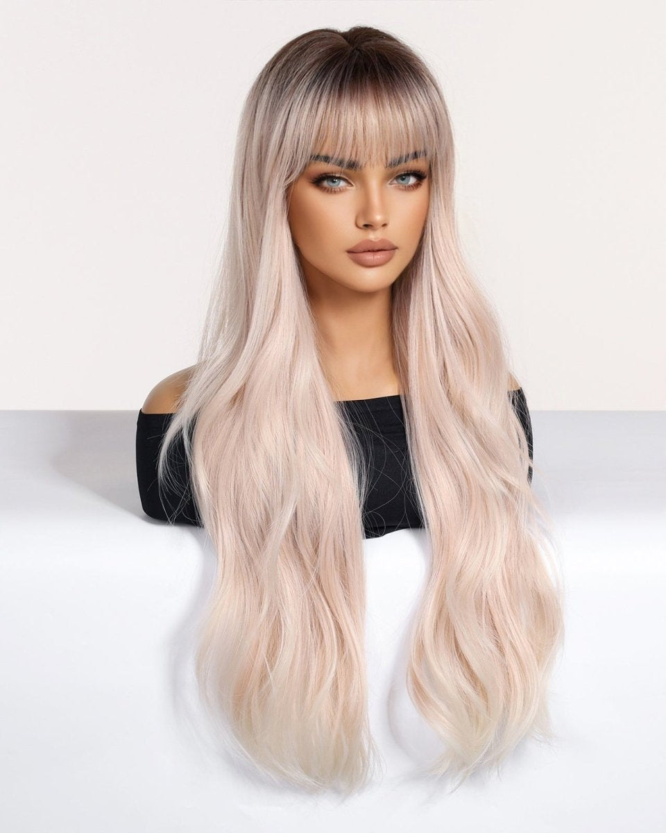 Platinum Blonde Ombre Wig with Fringe - MARKETPLACE - Milk & Honey Wigs