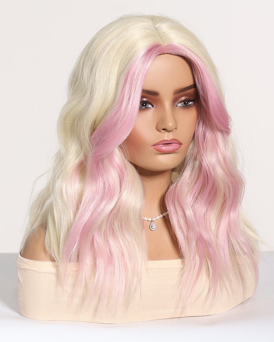 Platinum Blonde with Pastel Pink Highlights Wig - MARKETPLACE - Milk & Honey Wigs