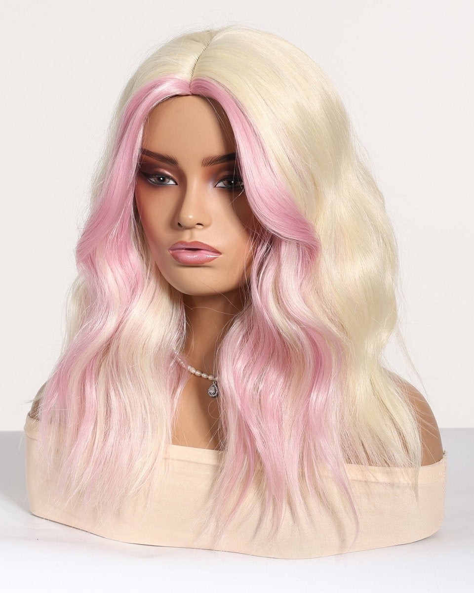 Platinum Blonde with Pastel Pink Highlights Wig - MARKETPLACE - Milk & Honey Wigs