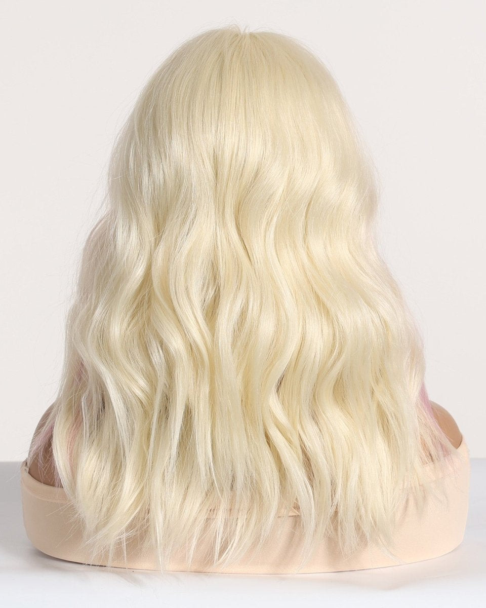 Platinum Blonde with Pastel Pink Highlights Wig - MARKETPLACE - Milk & Honey Wigs