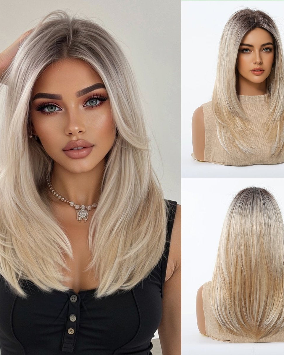 Platinum Blonde with Shadow Roots Wig - MARKETPLACE - Milk & Honey Wigs