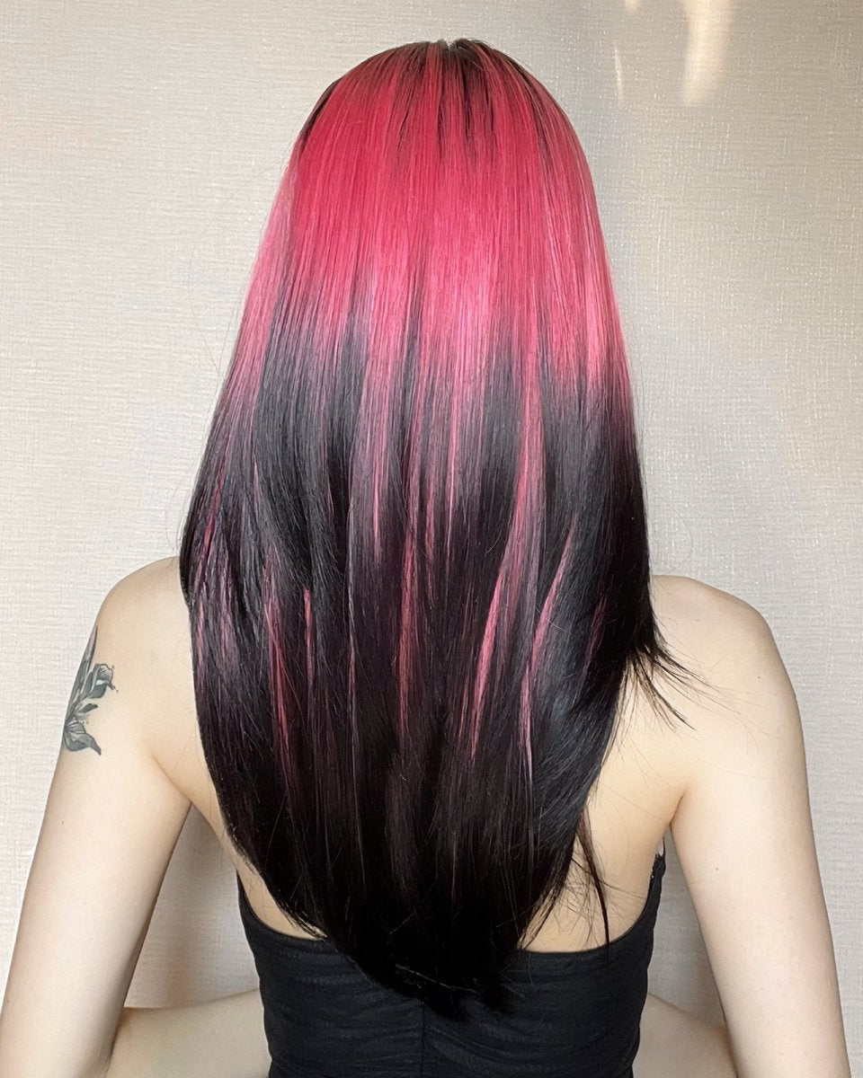 Red and Black Highlight Wig - MARKETPLACE - Milk & Honey Wigs