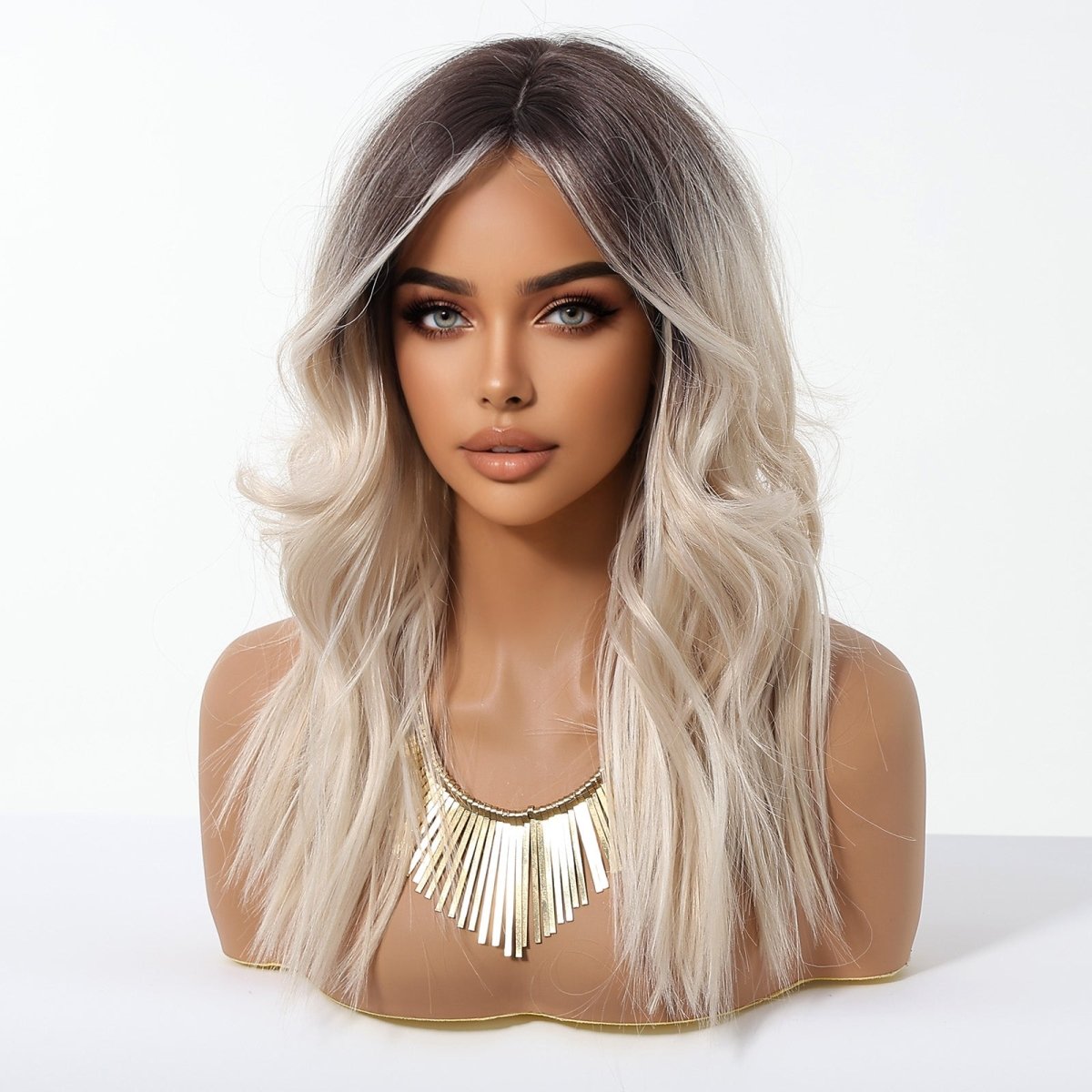 Rooted Platinum Blonde Wig – Soft Waves wig - MARKETPLACE - Milk & Honey Wigs