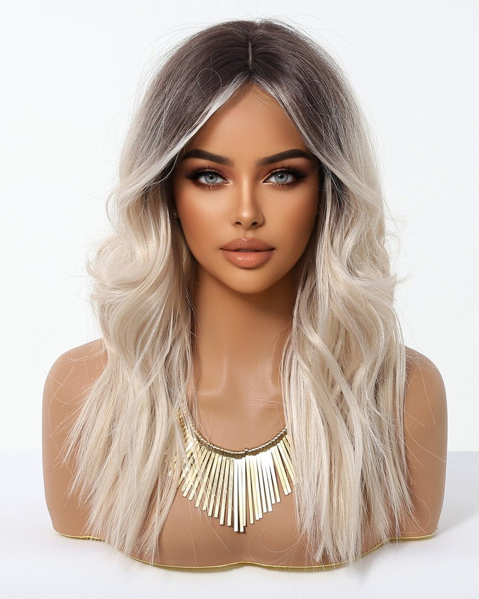Rooted Platinum Blonde Wig – Soft Waves wig - MARKETPLACE - Milk & Honey Wigs
