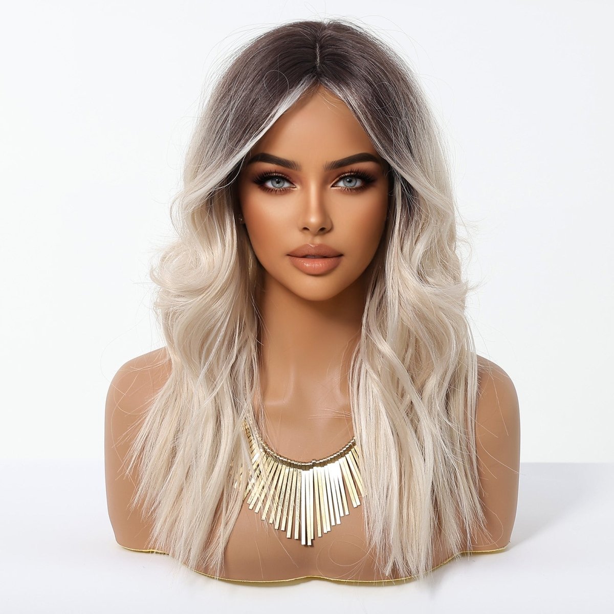 Rooted Platinum Blonde Wig – Soft Waves wig - MARKETPLACE - Milk & Honey Wigs