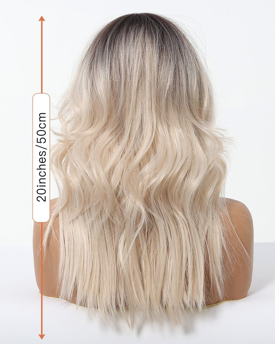 Rooted Platinum Blonde Wig – Soft Waves wig - MARKETPLACE - Milk & Honey Wigs