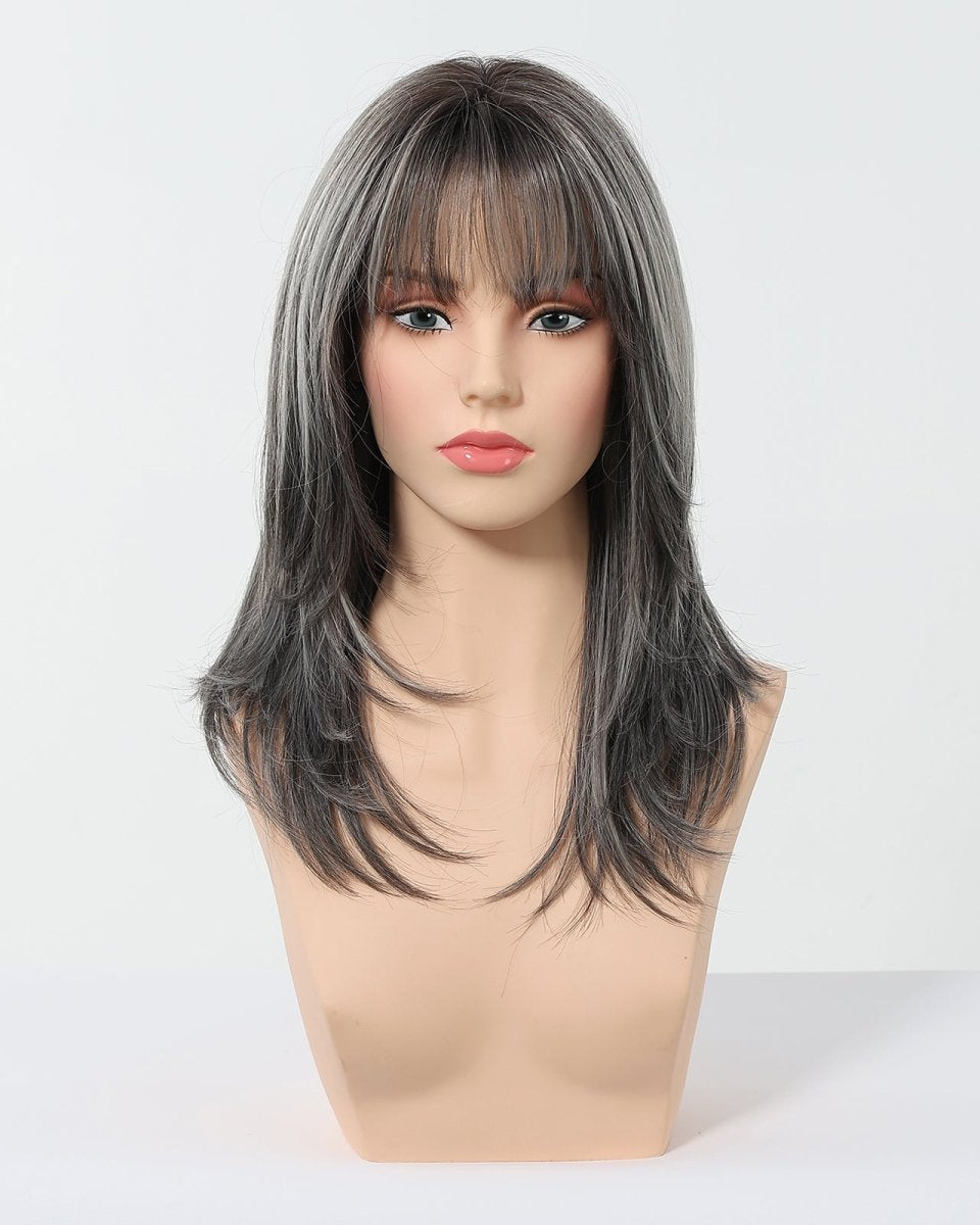 Salt and Pepper Layered Wig - MARKETPLACE - Milk & Honey Wigs