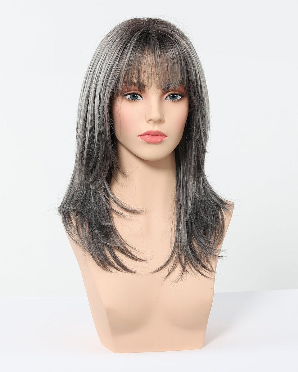 Salt and Pepper Layered Wig - MARKETPLACE - Milk & Honey Wigs