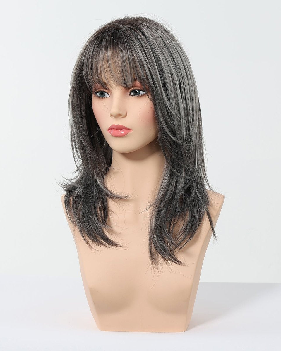 Salt and Pepper Layered Wig - MARKETPLACE - Milk & Honey Wigs