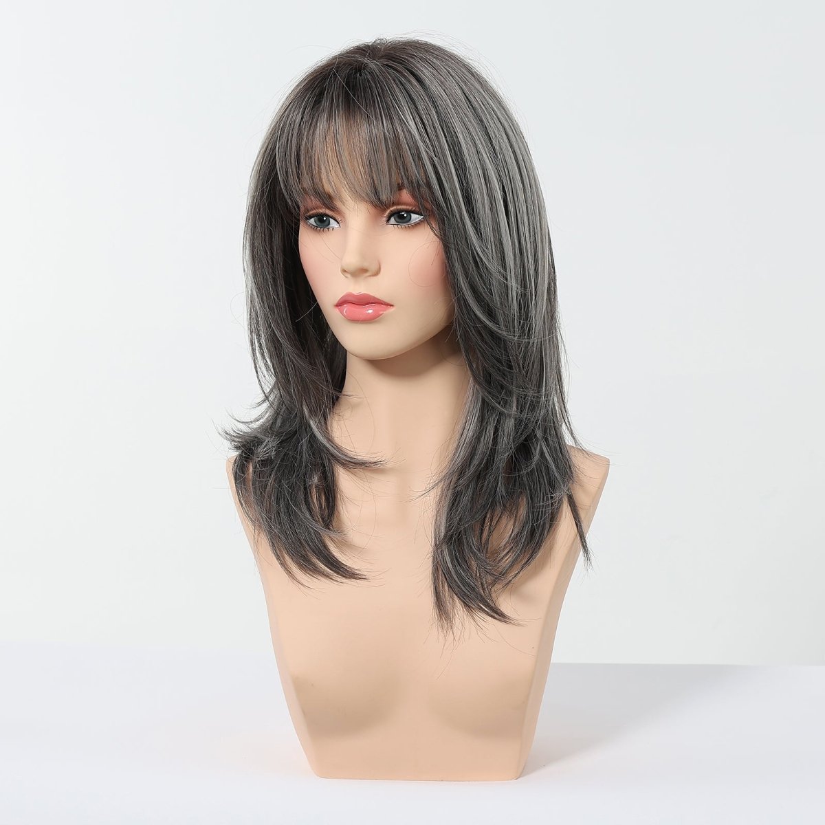 Salt and Pepper Layered Wig - MARKETPLACE - Milk & Honey Wigs