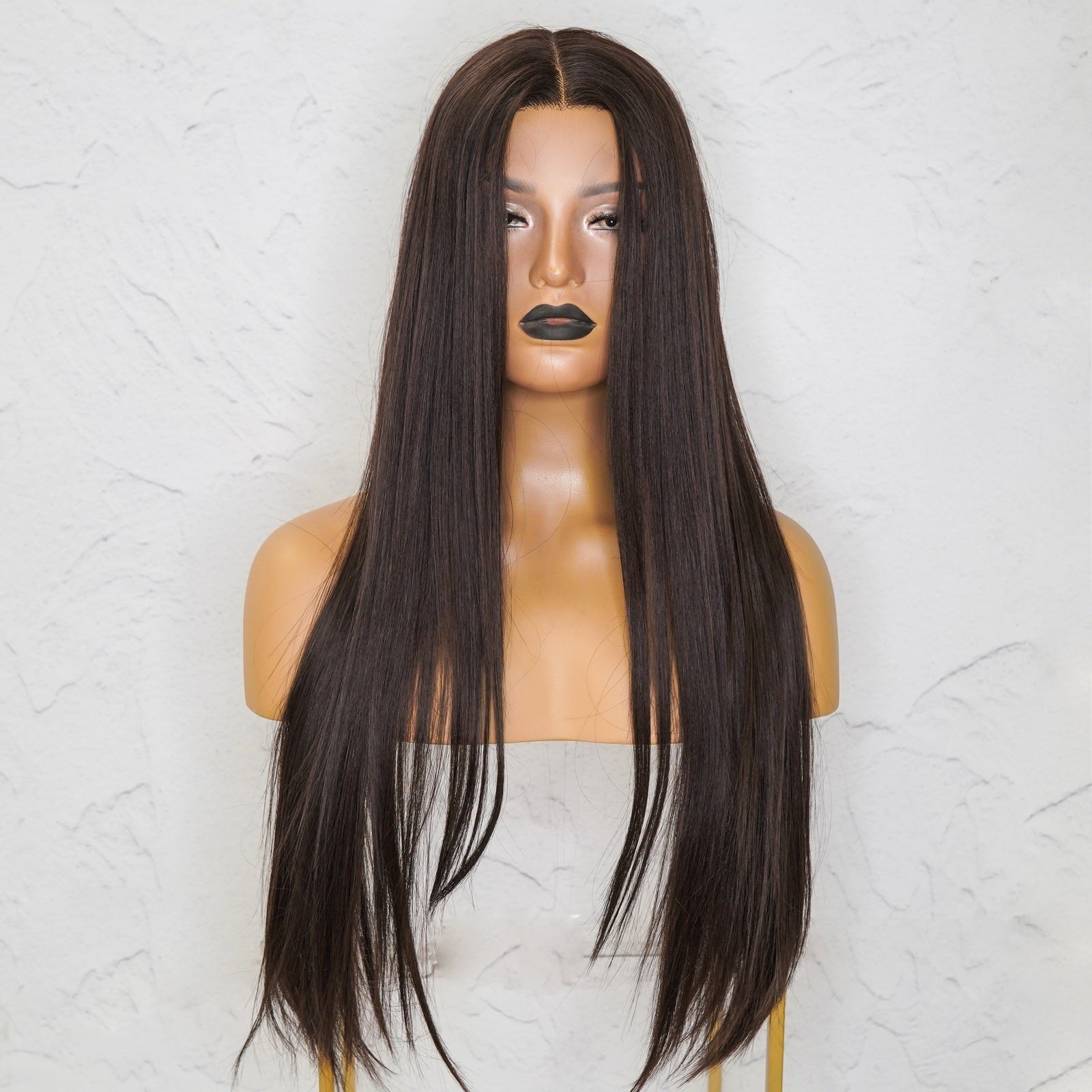 SAMIRA - Brown - Lace Front Wig | Brown, 26 Inch, T-Part Lace Front, Synthetic Hair | Milk & Honey Wigs