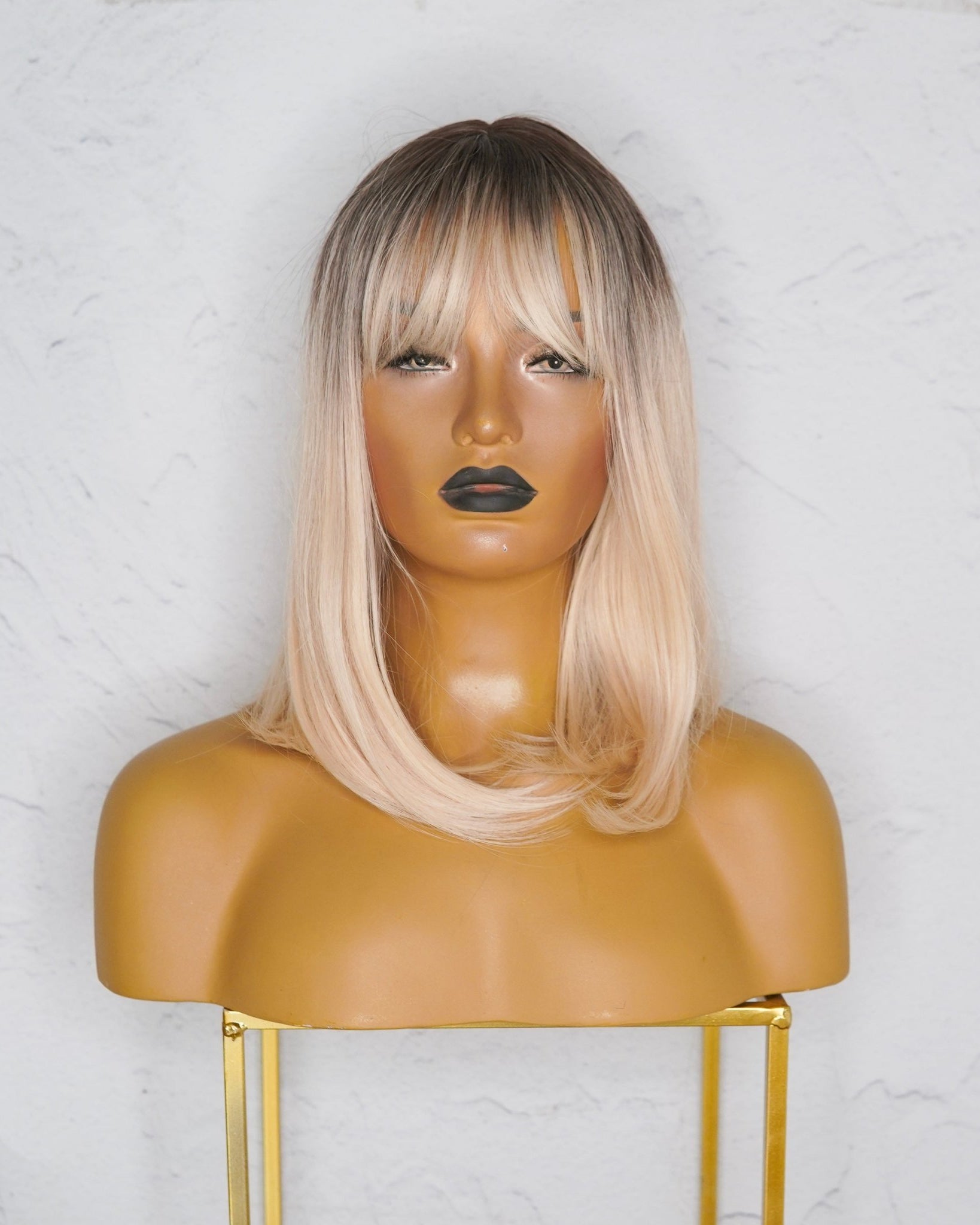SAVANNAH Blonde Ombre Fringe Wig - Milk & Honey Wigs
