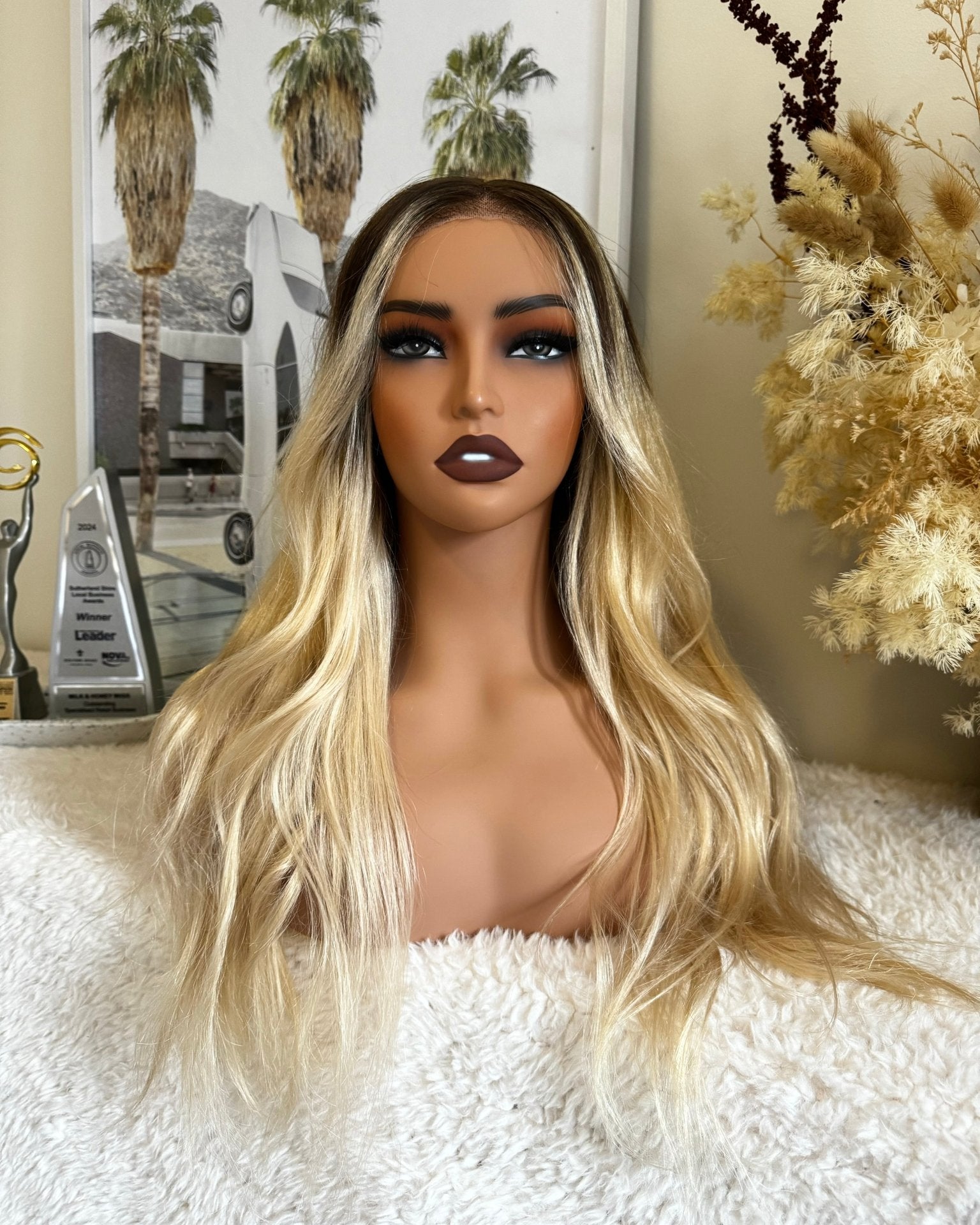 SEAMLESS OMBRE Straight Human Hair Wig 22” **READY TO SHIP** - Milk & Honey Wigs