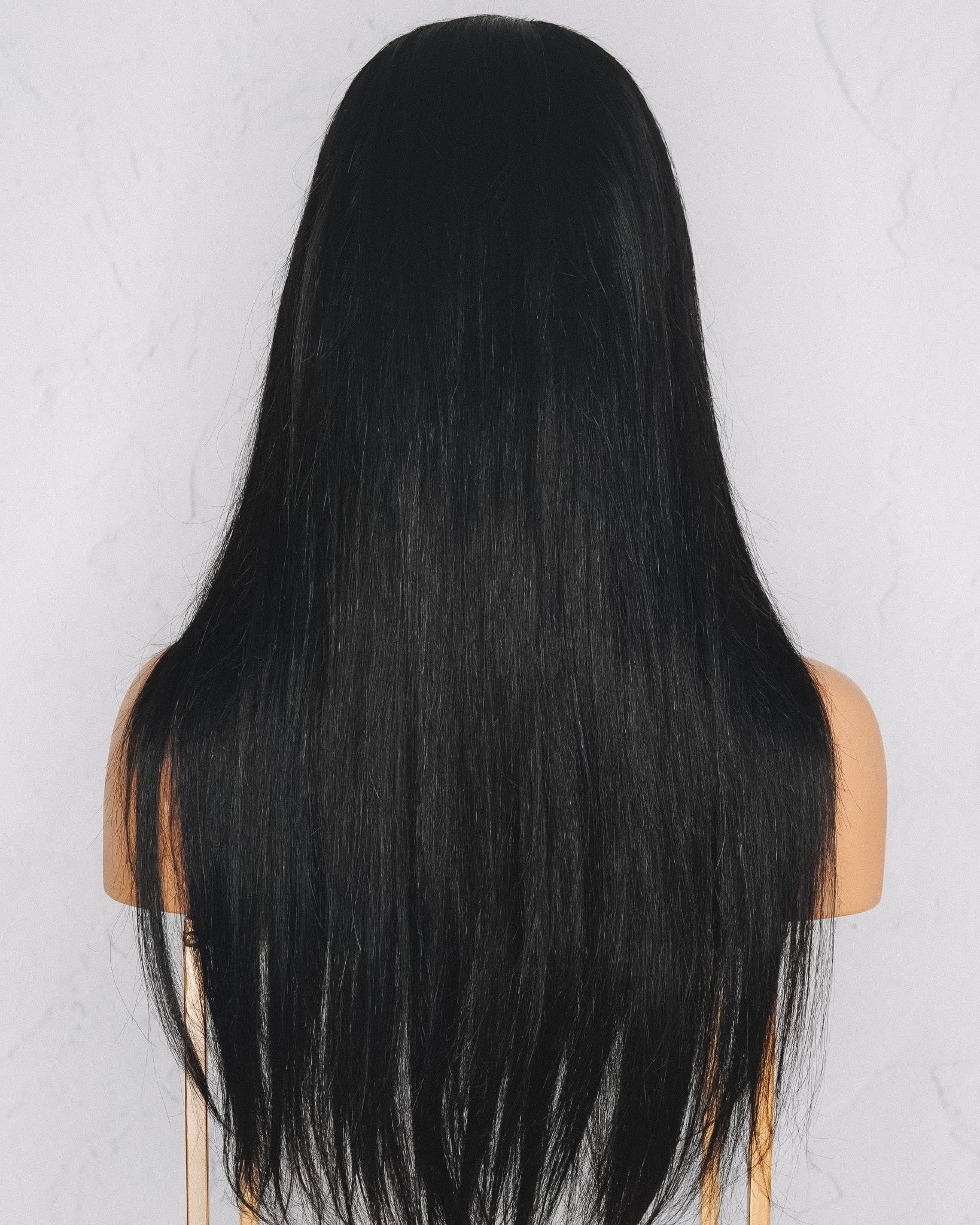 SEAMLESS Ready To Wear 20" 9x6" 1 JET BLACK Straight Human Hair Wig **READY TO SHIP** - Milk & Honey Wigs