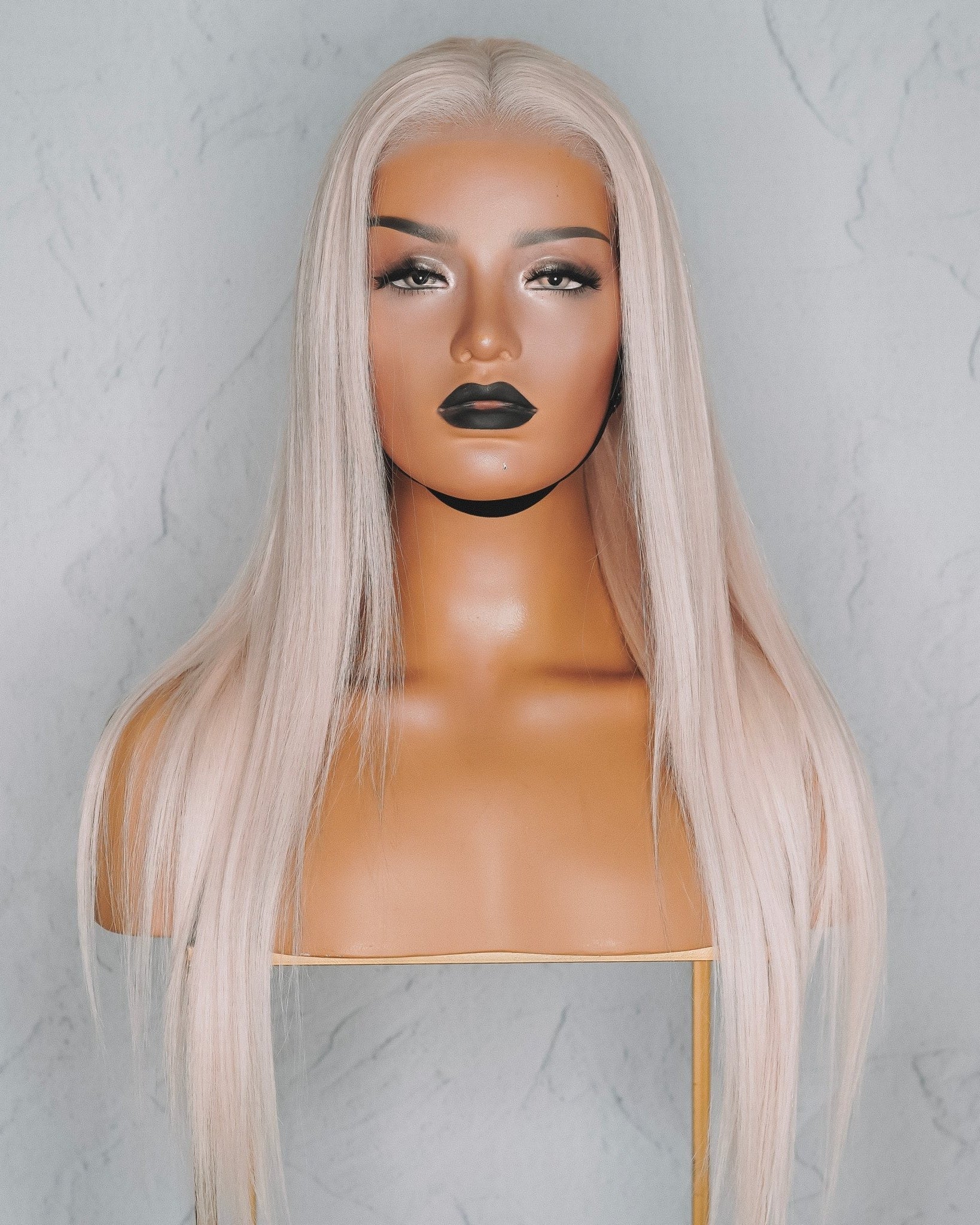 SEAMLESS Ready To Wear 9x6" 60 LIGHTEST BLONDE Straight Human Hair Wig - Milk & Honey Wigs