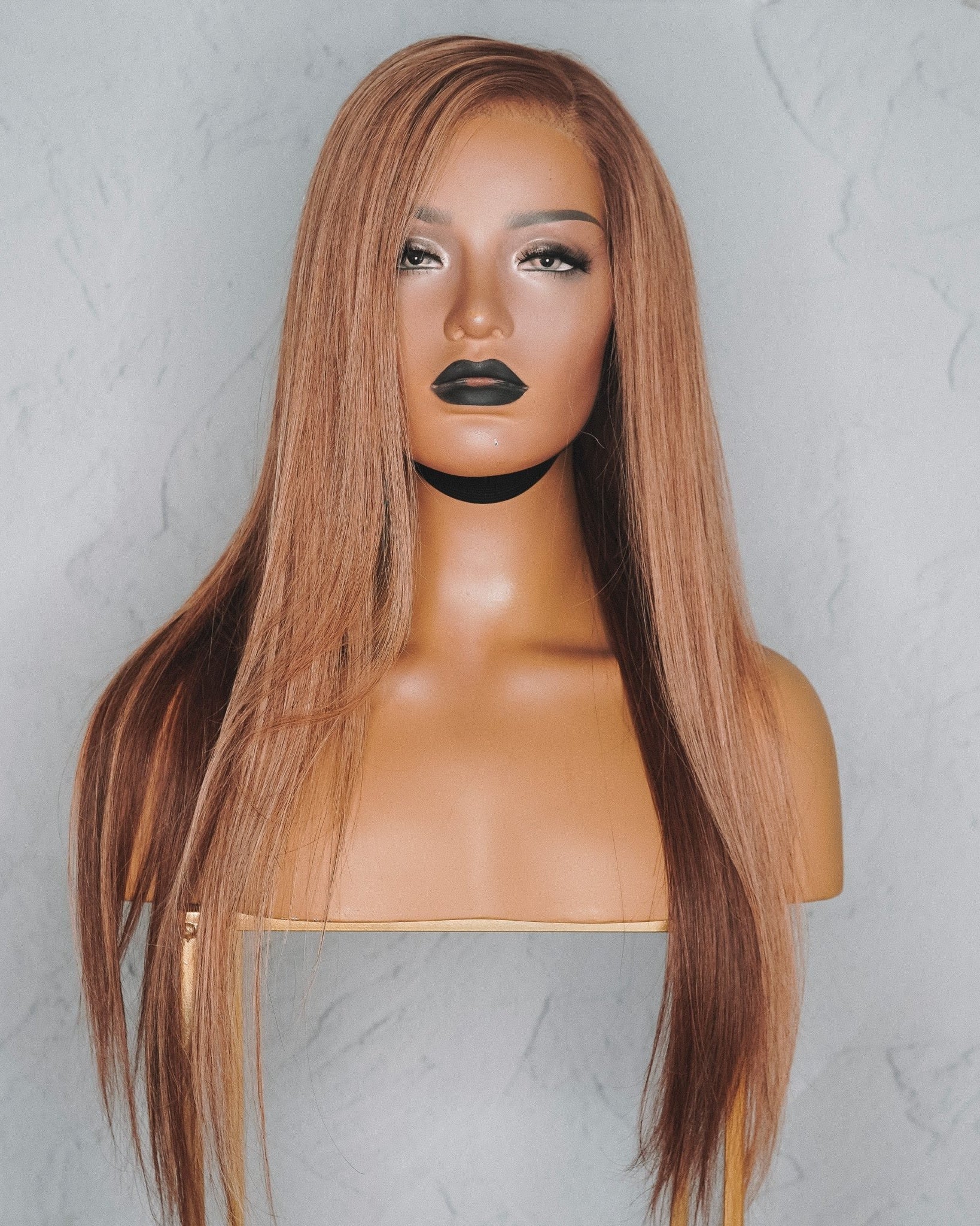SEAMLESS Ready To Wear 9x6" MIXED BROWN Straight Human Hair Wig - Milk & Honey Wigs