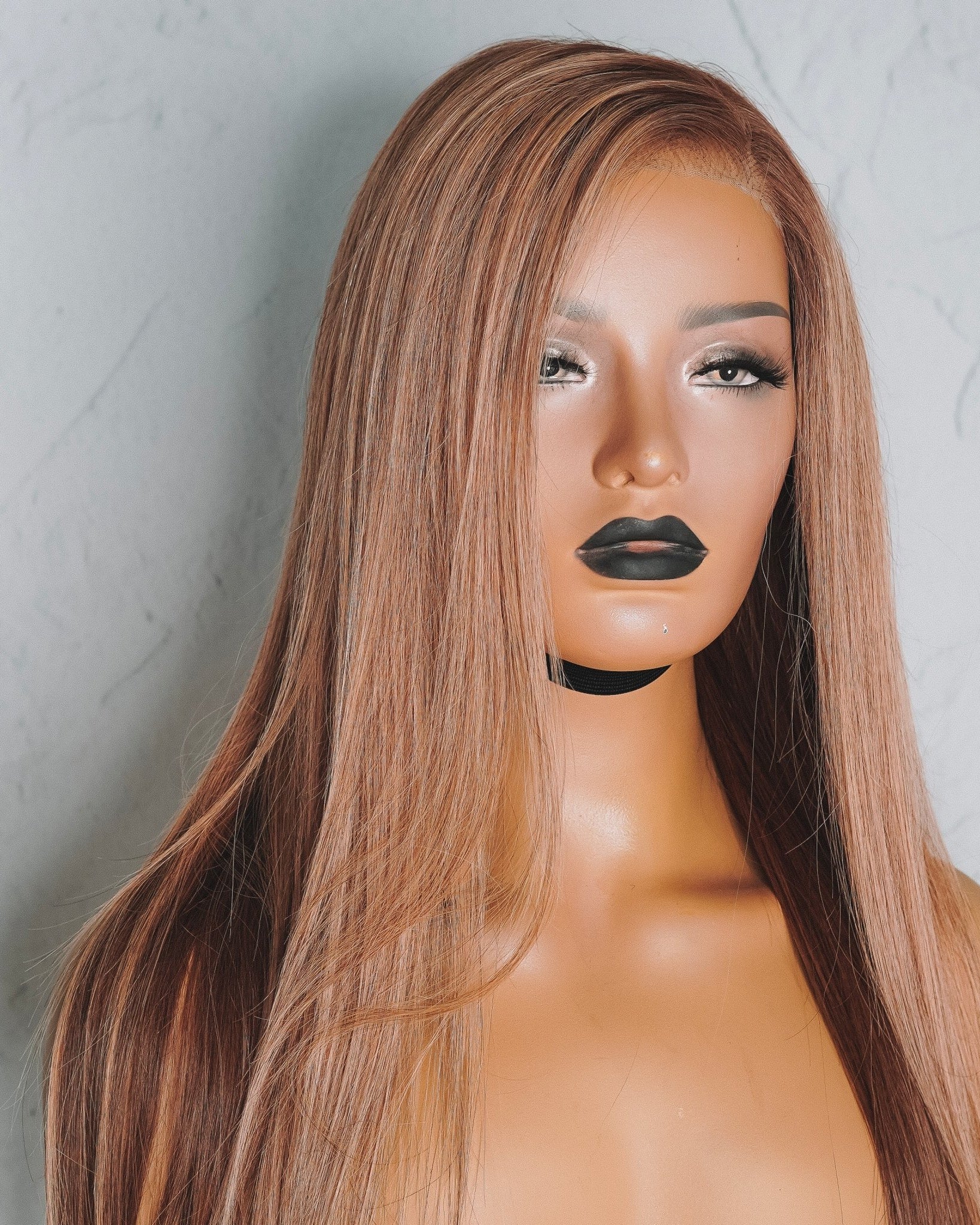 SEAMLESS Ready To Wear 9x6" MIXED BROWN Straight Human Hair Wig - Milk & Honey Wigs