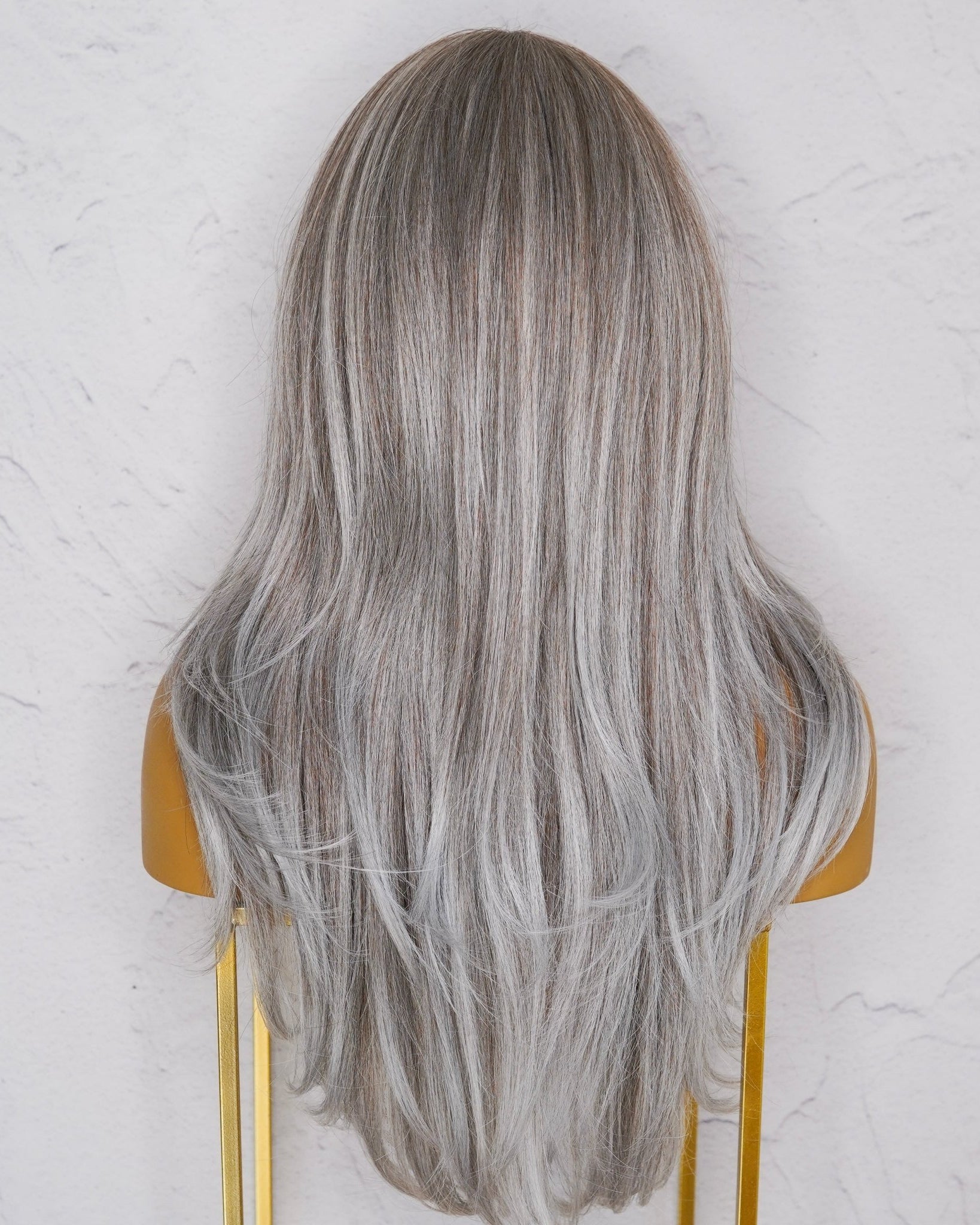 SELENE Ash Grey ( Salt & Pepper ) Lace Front Wig - Milk & Honey Wigs