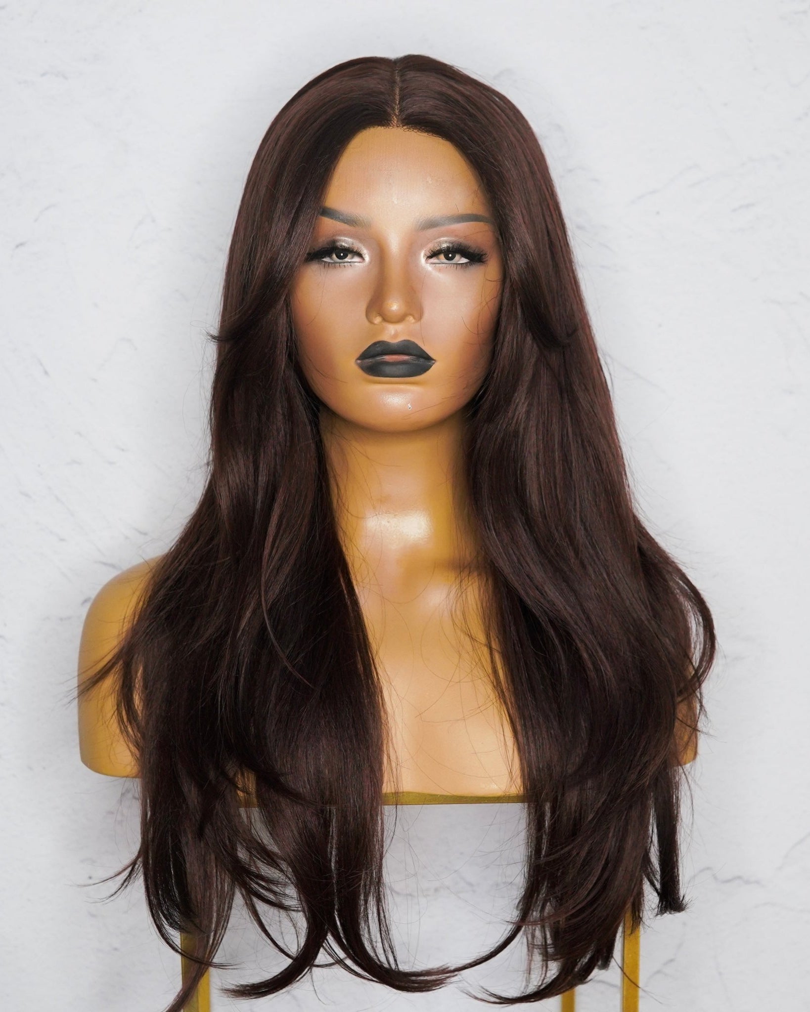 SELENE Dark Brown Lace Front Wig - Milk & Honey Wigs