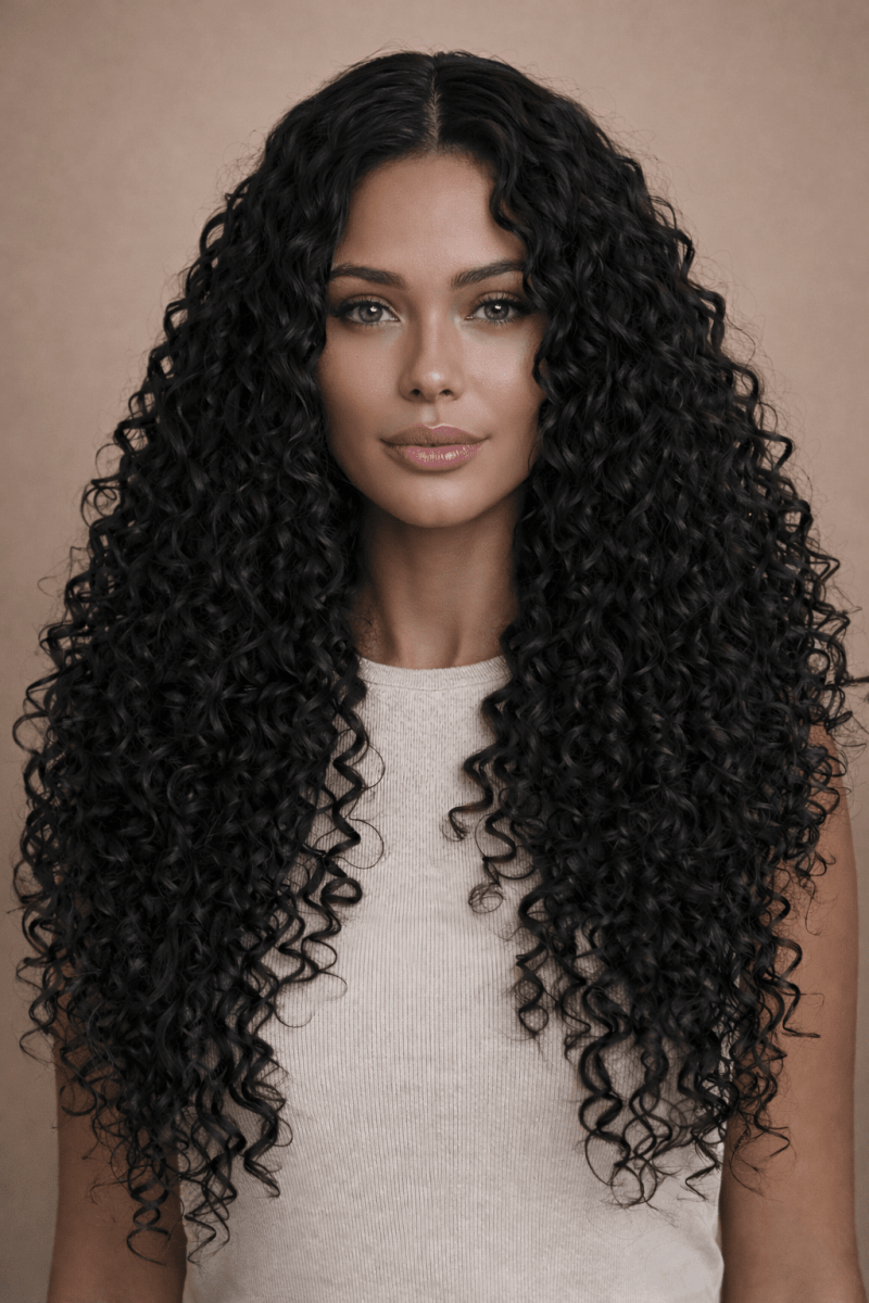SHIRLEY - Natural Black - Lace Front Wig - Milk & Honey Wigs