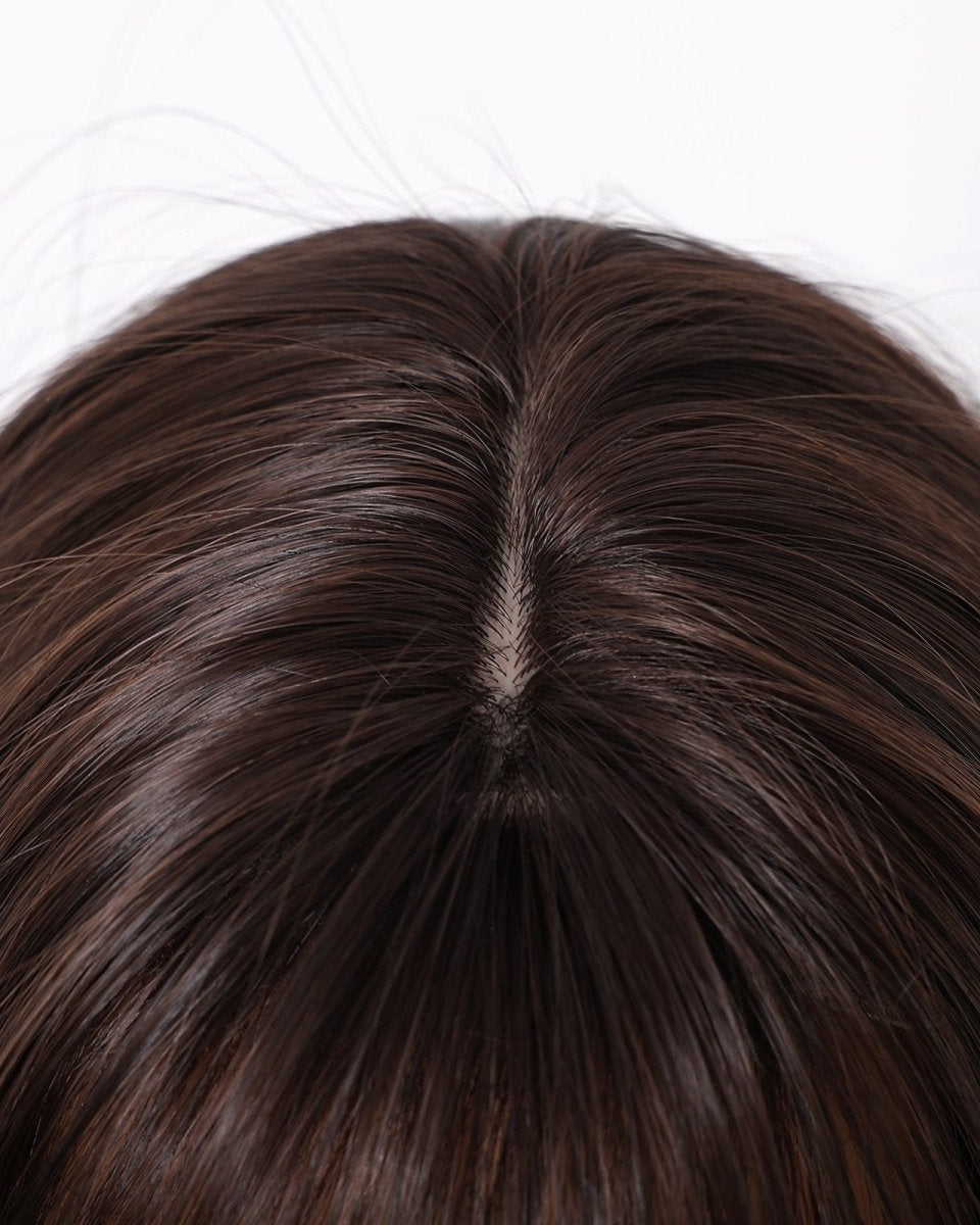 Short Dark Brown Bob Wispy Fringe Wig - MARKETPLACE - Milk & Honey Wigs