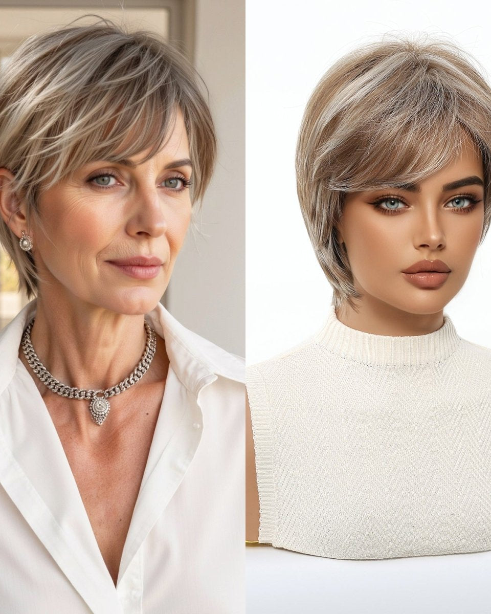 Short Layered Pixie Cut Wig - MARKETPLACE - Milk & Honey Wigs