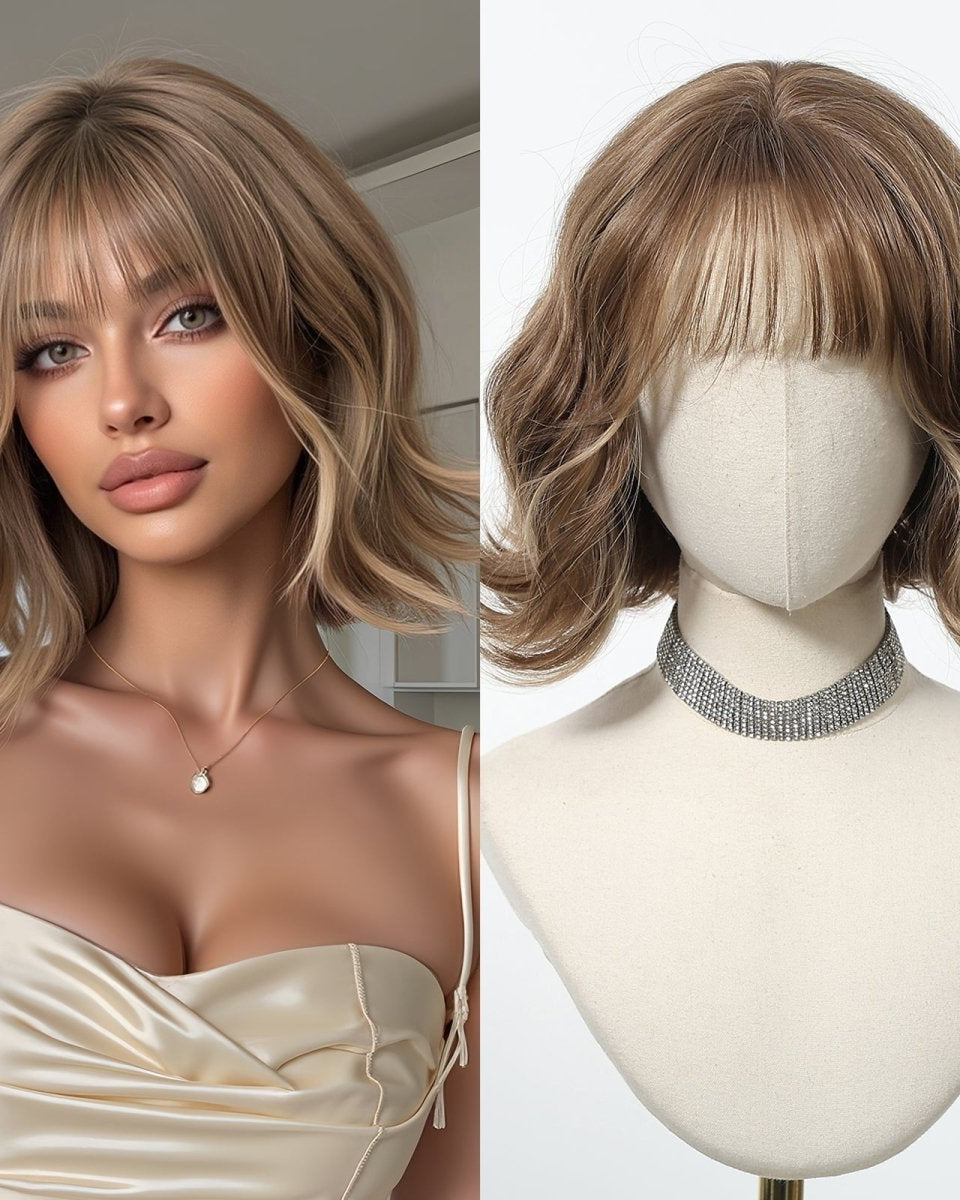 Short Wavy Brown Wig - MARKETPLACE - Milk & Honey Wigs