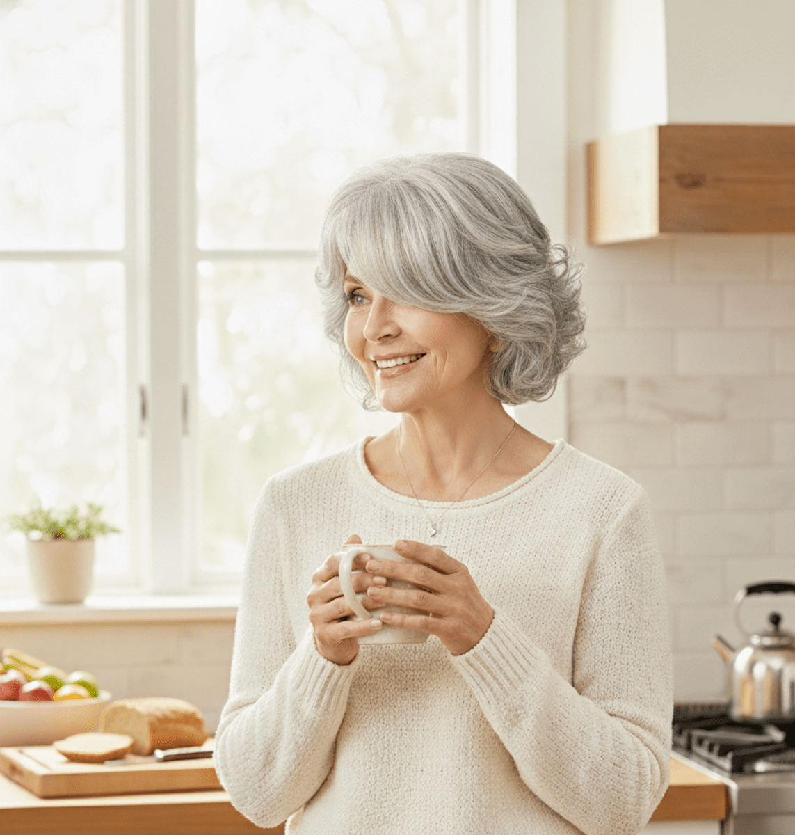 Silver Curl Fringe Wig - MARKETPLACE - Milk & Honey Wigs