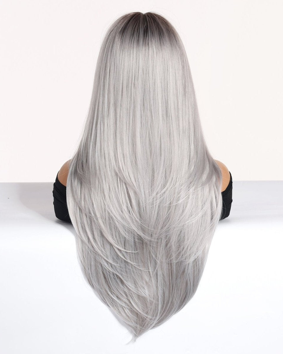 Silver - Gray With Darker Roots Wig - MARKETPLACE - Milk & Honey Wigs