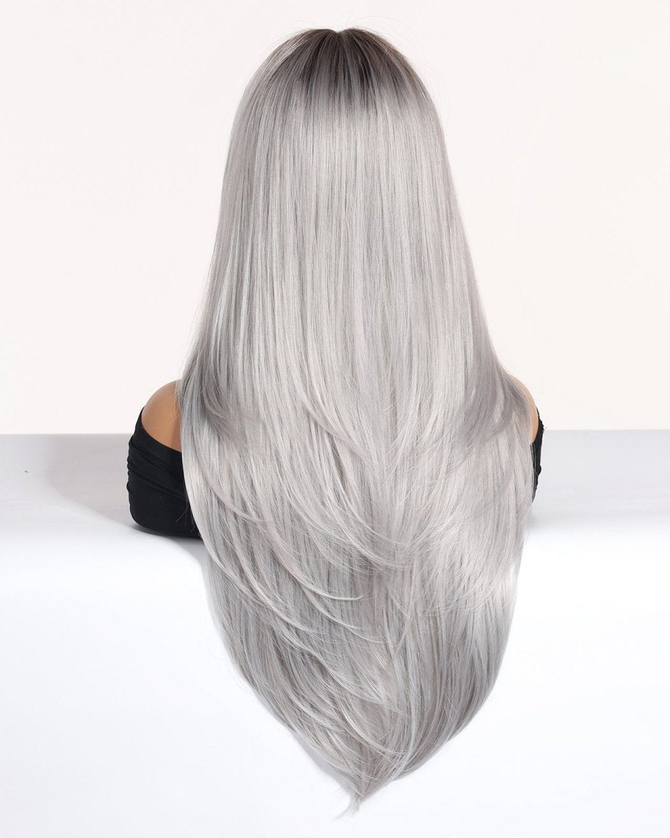 Silver - Gray With Darker Roots Wig - MARKETPLACE - Milk & Honey Wigs