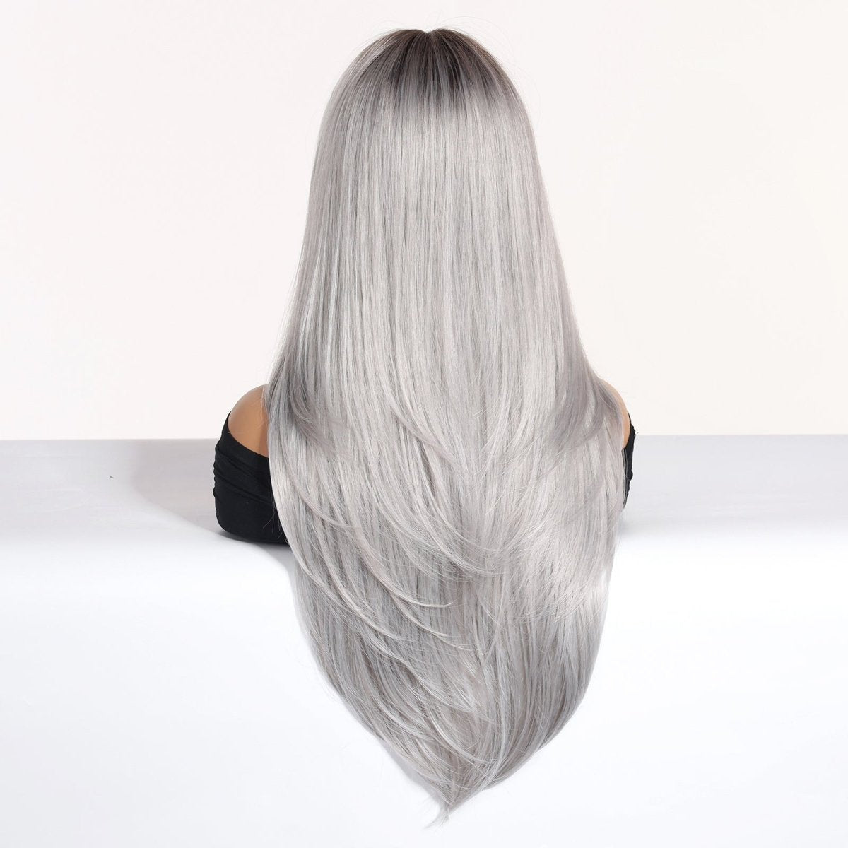 Silver - Gray With Darker Roots Wig - MARKETPLACE - Milk & Honey Wigs