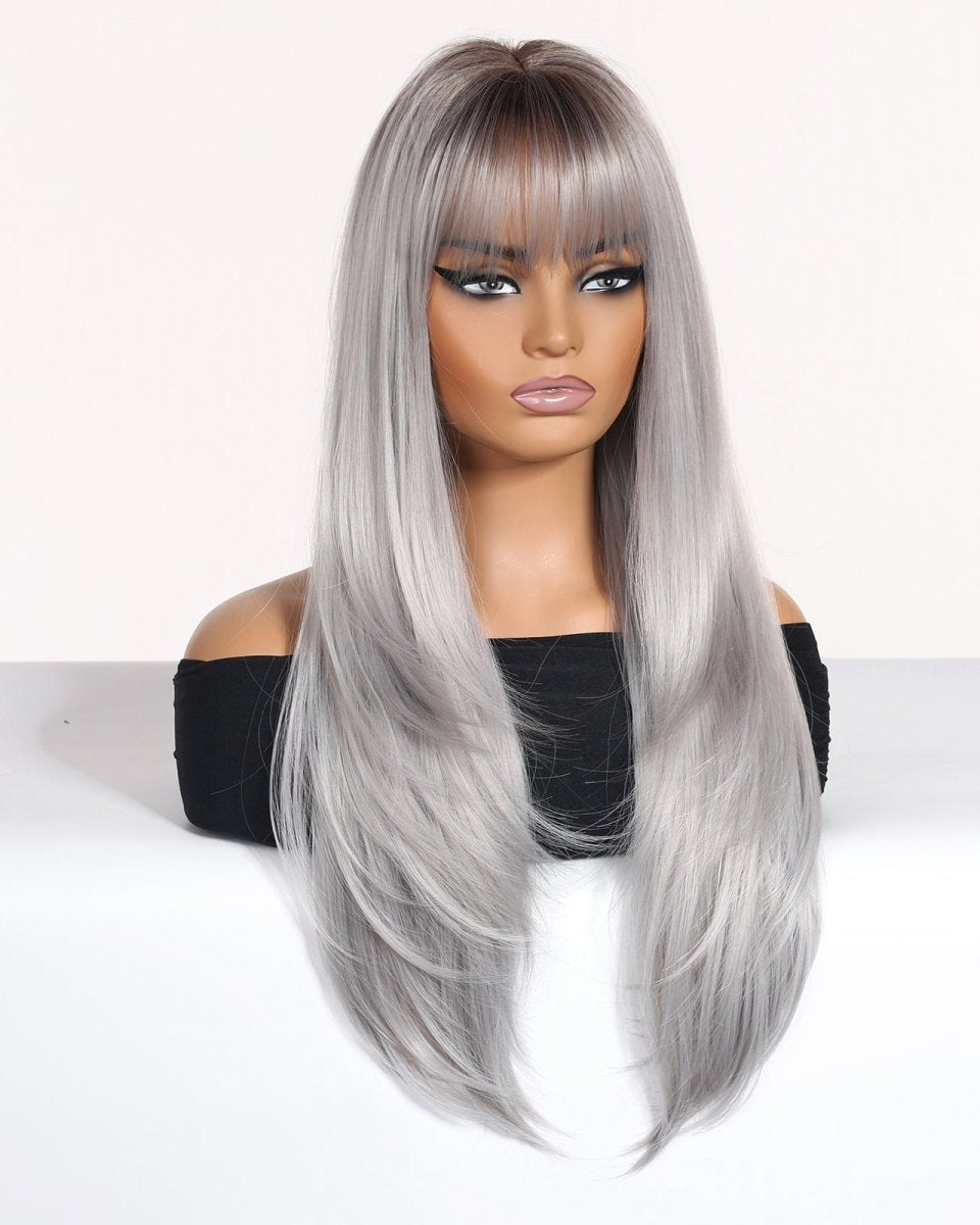 Silver - Gray With Darker Roots Wig - MARKETPLACE - Milk & Honey Wigs
