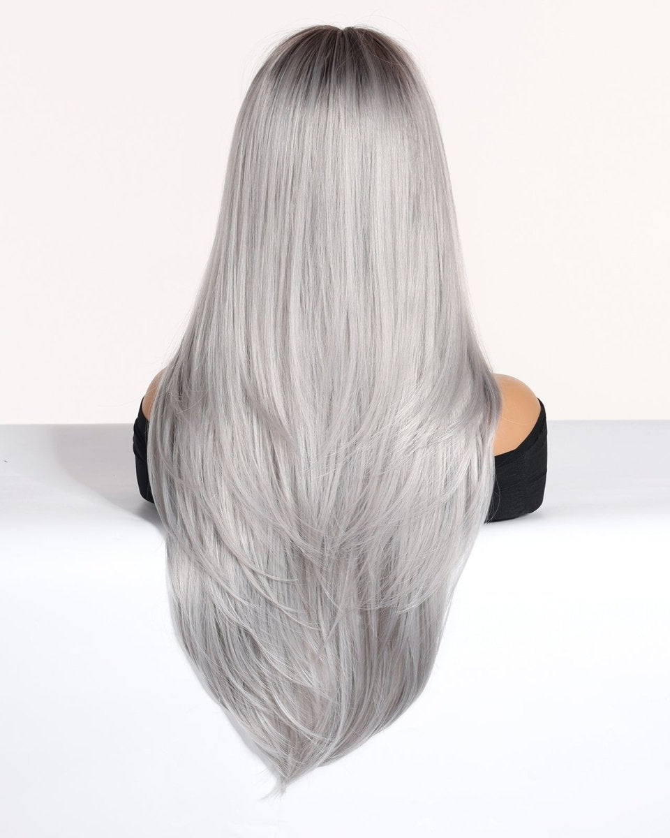 Silver - Gray With Darker Roots Wig - MARKETPLACE - Milk & Honey Wigs