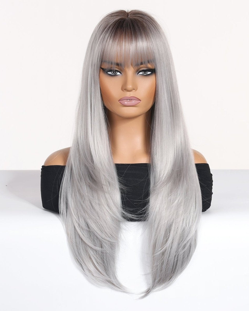 Silver - Gray With Darker Roots Wig - MARKETPLACE - Milk & Honey Wigs