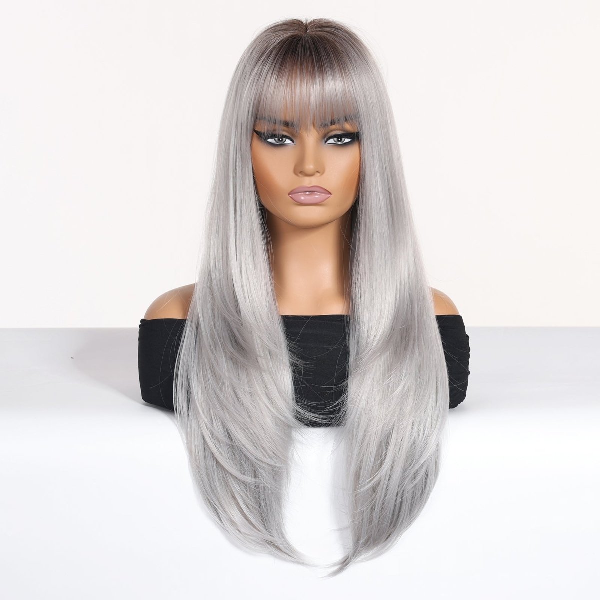 Silver - Gray With Darker Roots Wig - MARKETPLACE - Milk & Honey Wigs