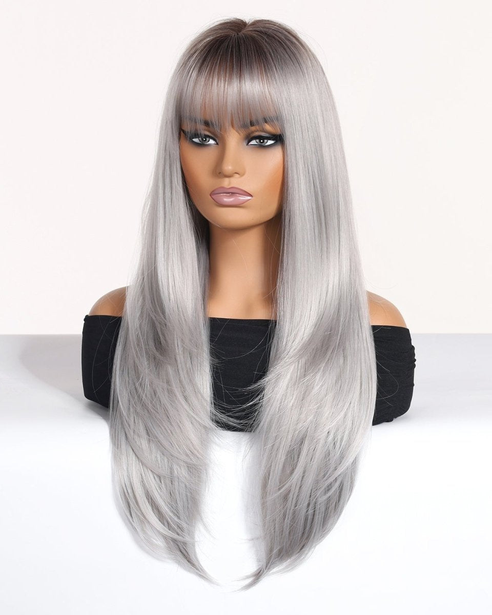 Silver - Gray With Darker Roots Wig - MARKETPLACE - Milk & Honey Wigs