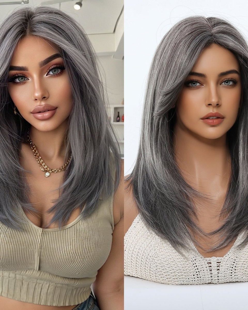 Silver Grey Layered Wig - MARKETPLACE - Milk & Honey Wigs