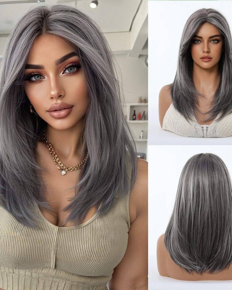 Silver Grey Layered Wig - MARKETPLACE - Milk & Honey Wigs