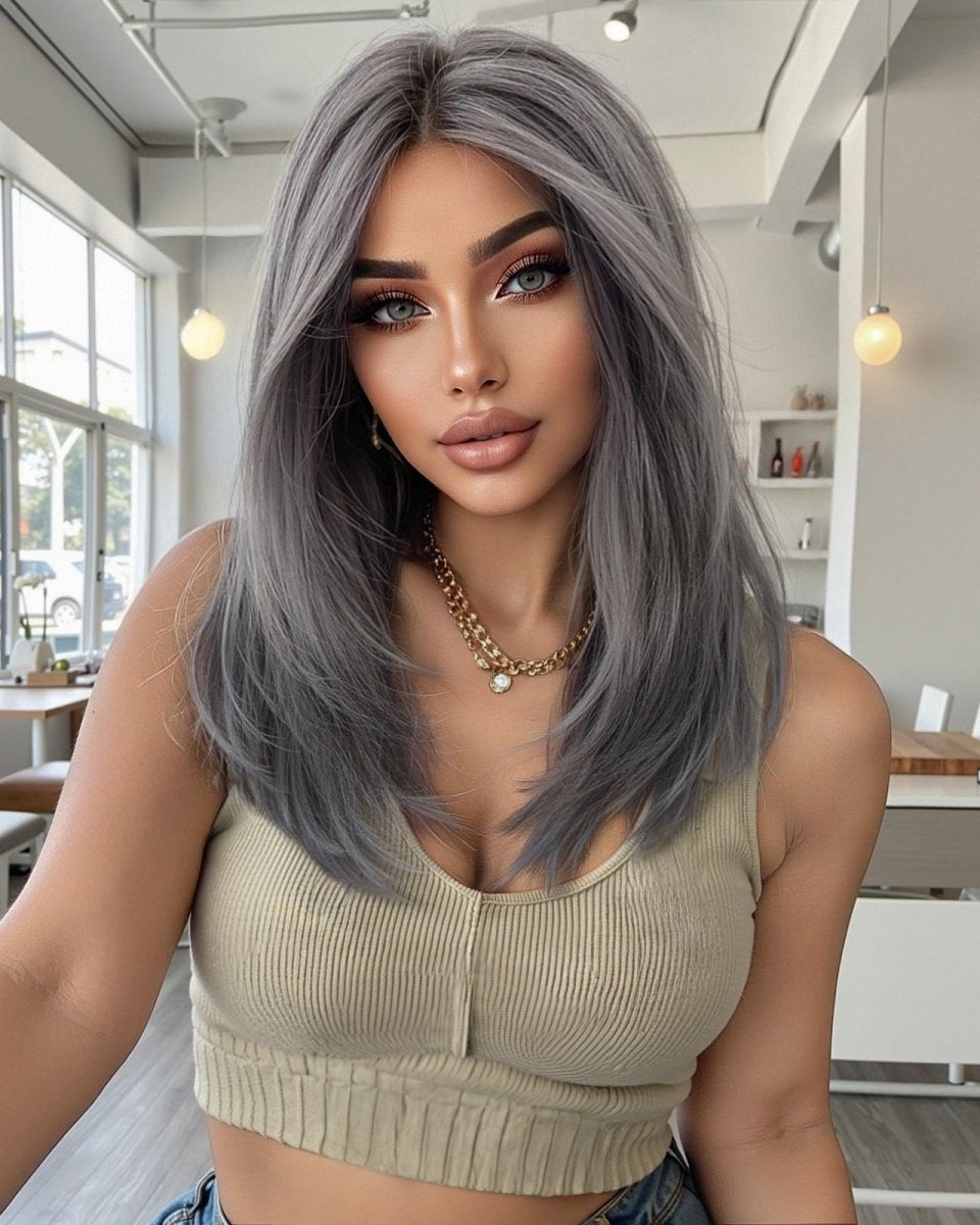 Silver Grey Layered Wig - MARKETPLACE - Milk & Honey Wigs