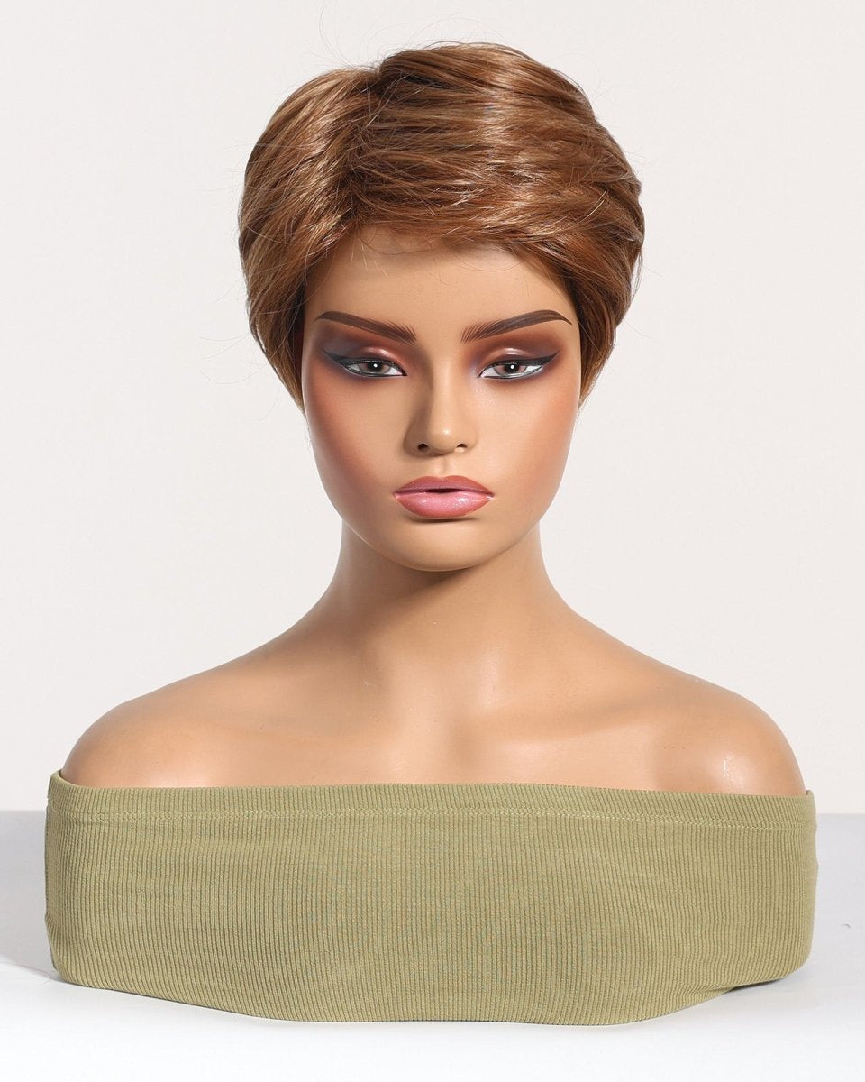 Sleek Chestnut Brown Pixie Cut Wig - MARKETPLACE - Milk & Honey Wigs