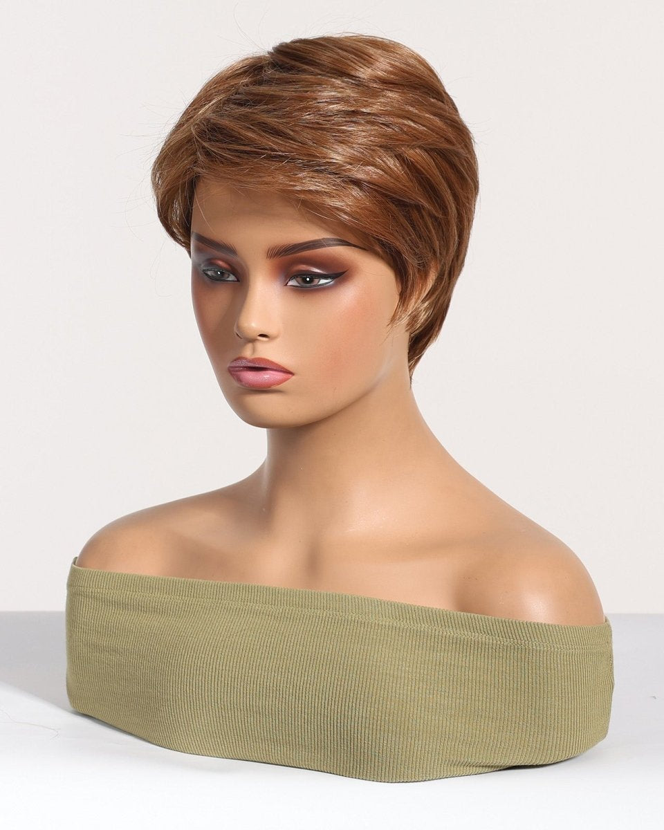 Sleek Chestnut Brown Pixie Cut Wig - MARKETPLACE - Milk & Honey Wigs