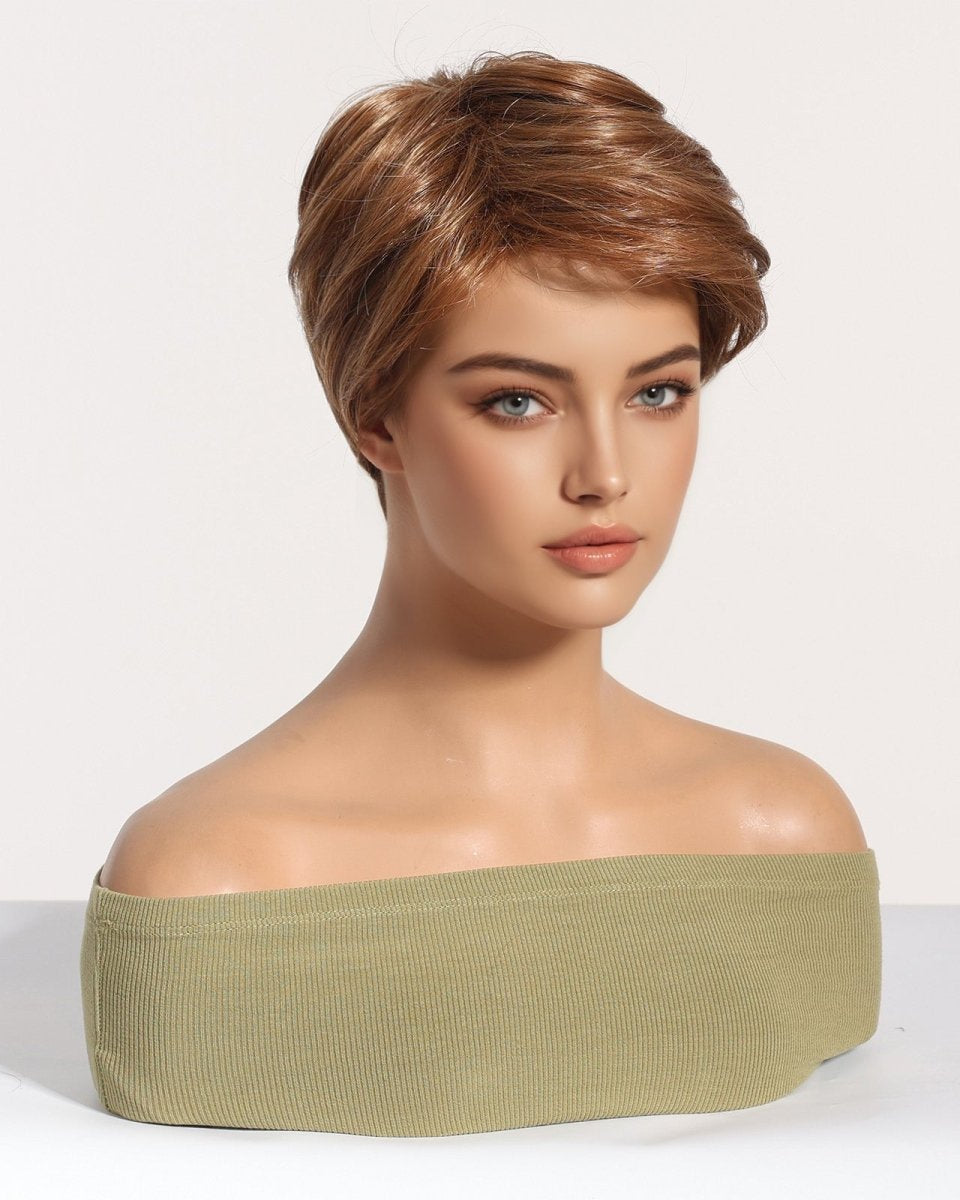 Sleek Chestnut Brown Pixie Cut Wig - MARKETPLACE - Milk & Honey Wigs