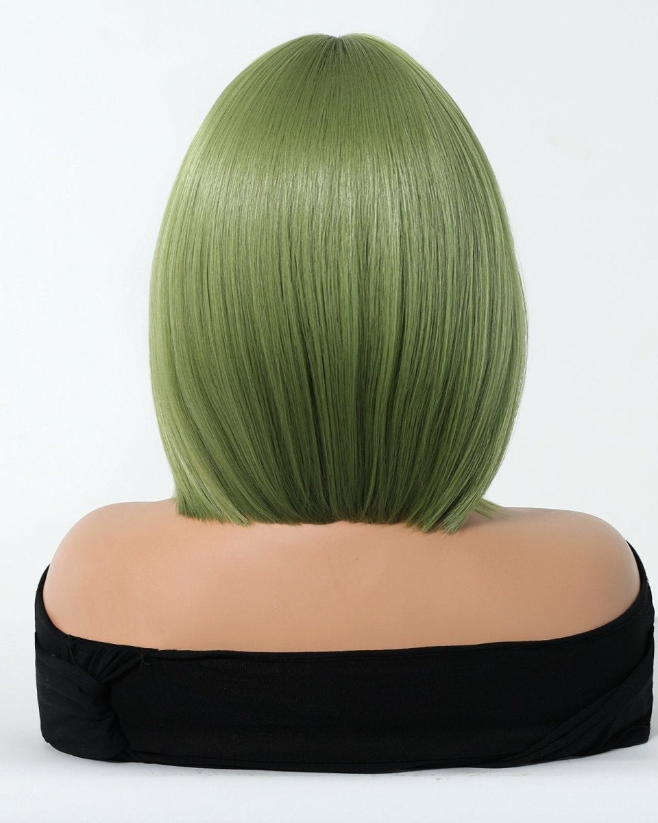 Sleek Olive Green Bob Wig - MARKETPLACE - Milk & Honey Wigs