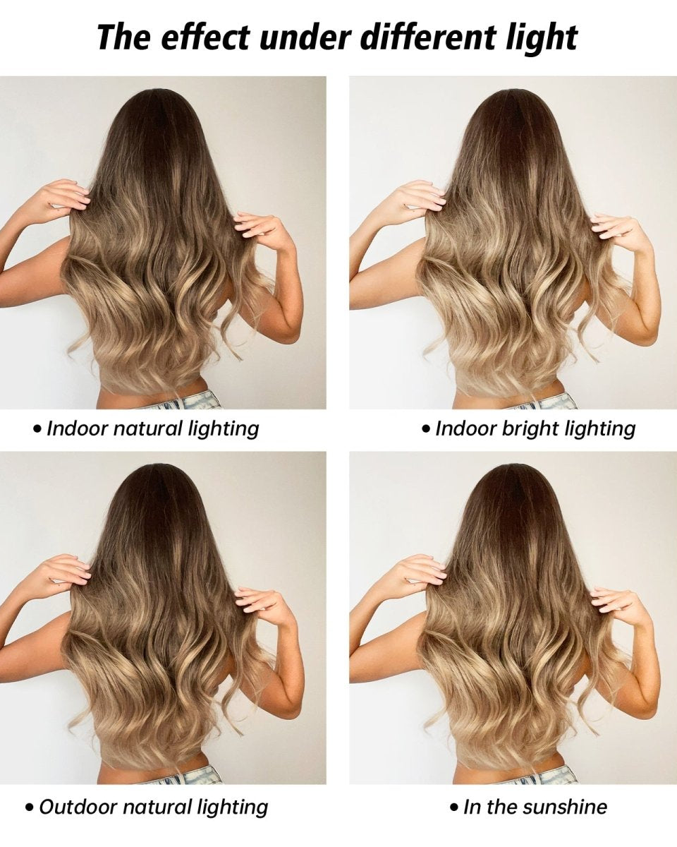 Soft Brown with Ash Blonde Highlights Wig - MARKETPLACE - Milk & Honey Wigs