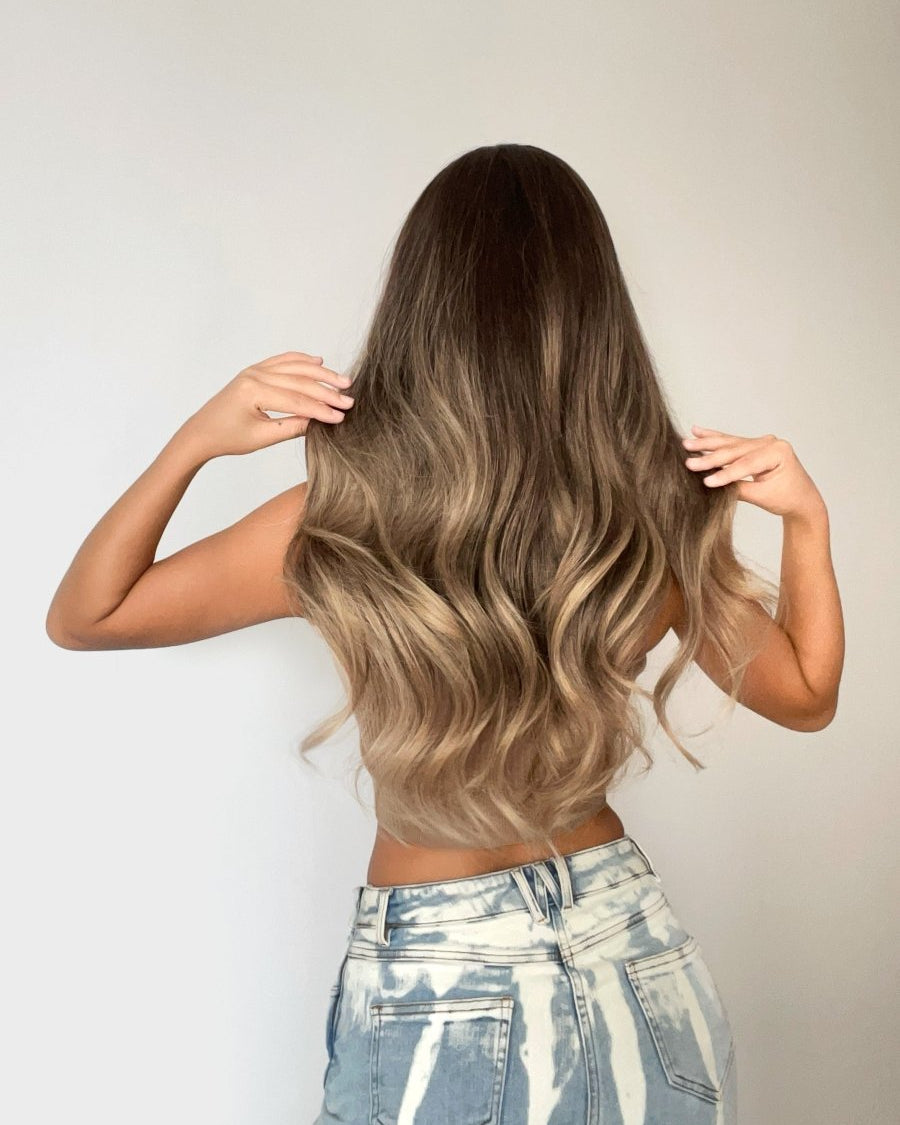 Soft Brown with Ash Blonde Highlights Wig - MARKETPLACE - Milk & Honey Wigs