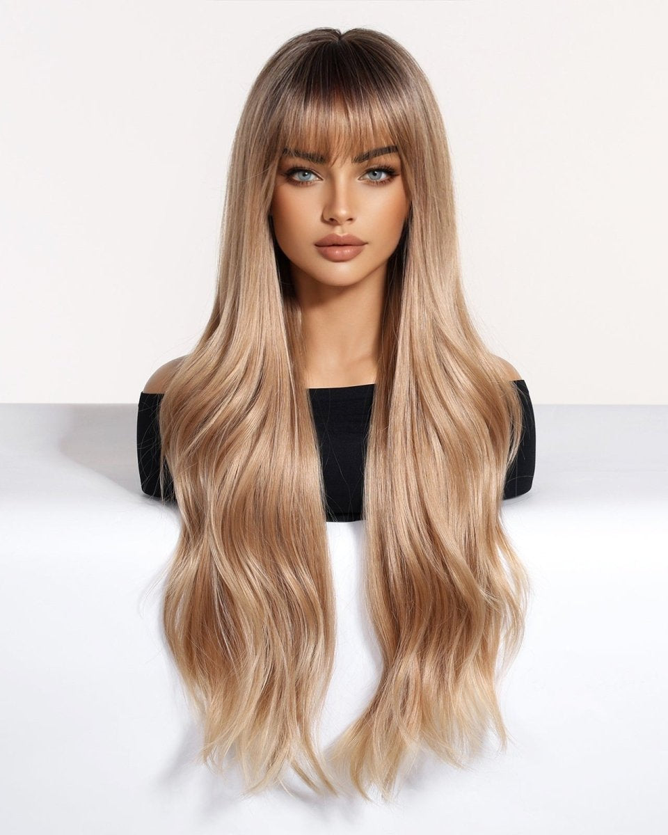 Soft Wavy Honey Brown Wig - MARKETPLACE - Milk & Honey Wigs
